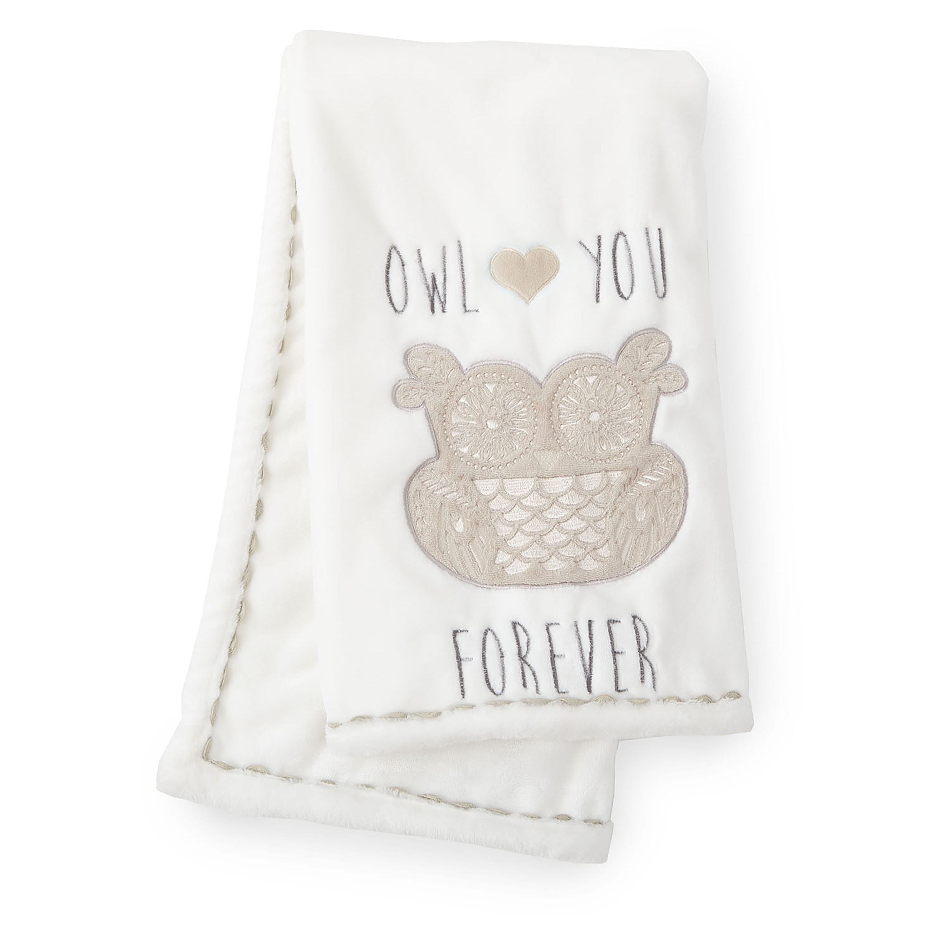 Levtex Home Night Owl Plush Blanket - Grey Baby Blankets