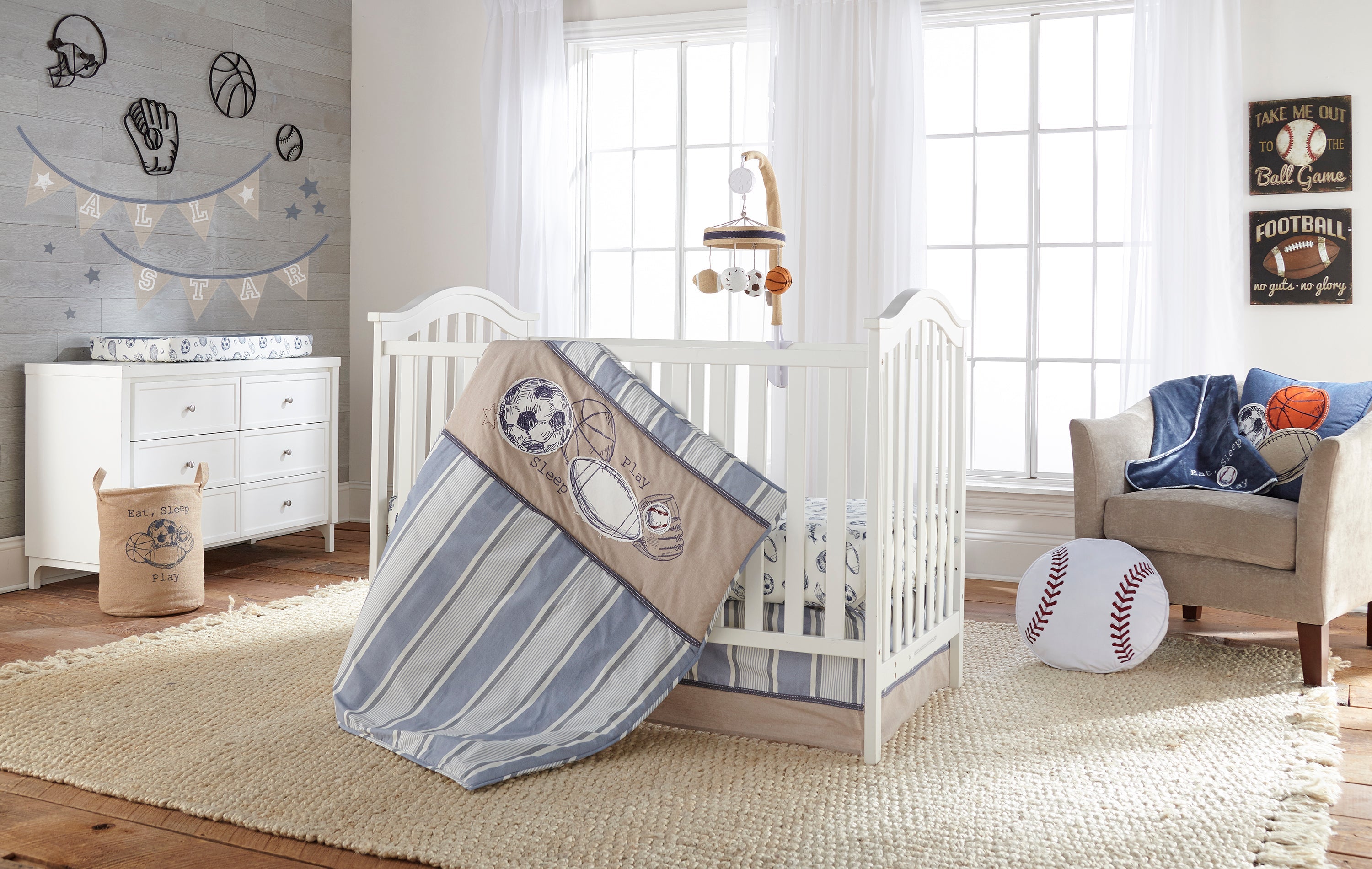 Levtex Home Little Sport Baseball Pillow Nursery Pillows