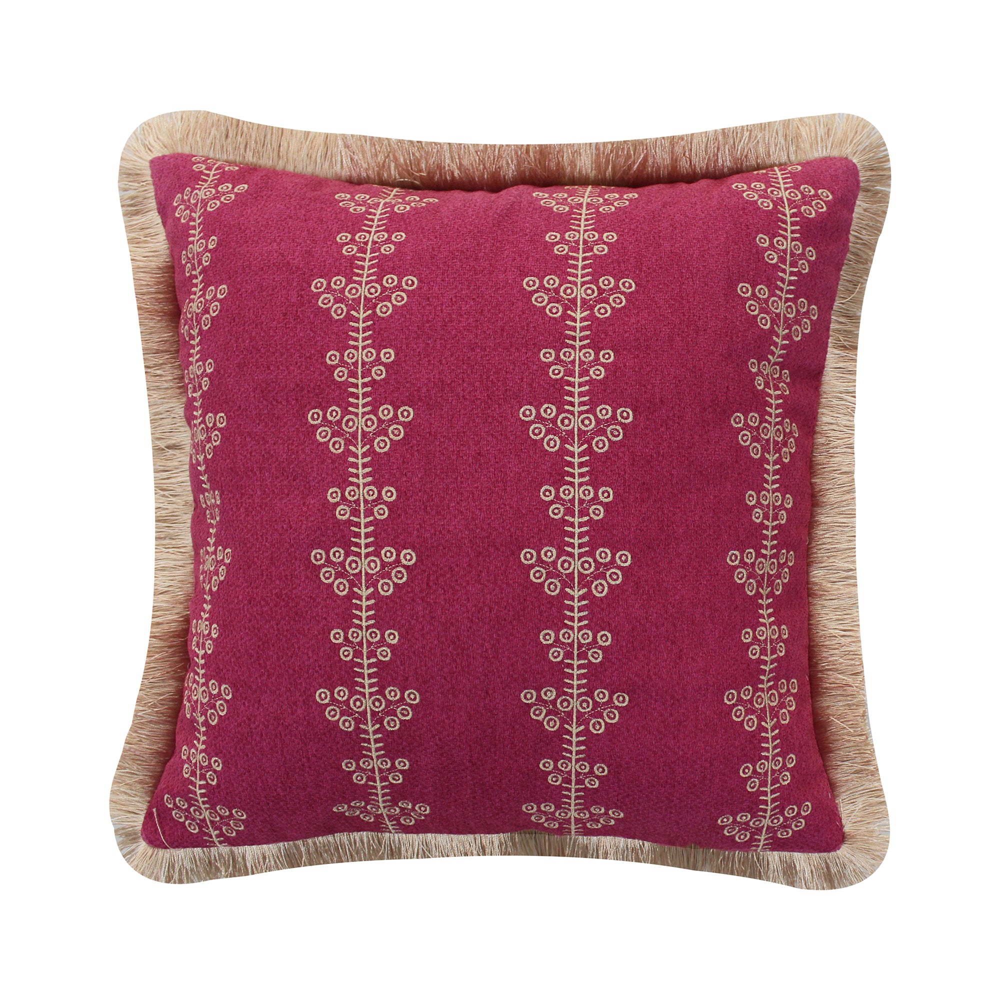 Levtex Home Delissa Velvet Gold Embroidered Fringe Pillow Decorative Pillows