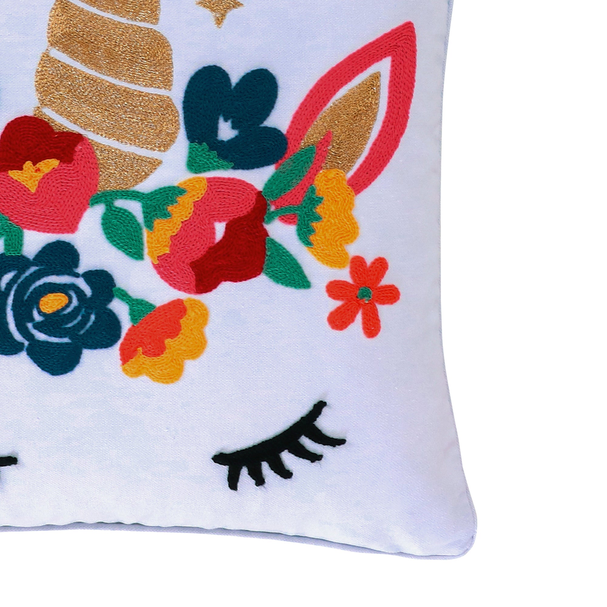 Levtex Home Chantal Unicorn Embroidered Pillow Kids Decorative Pillows
