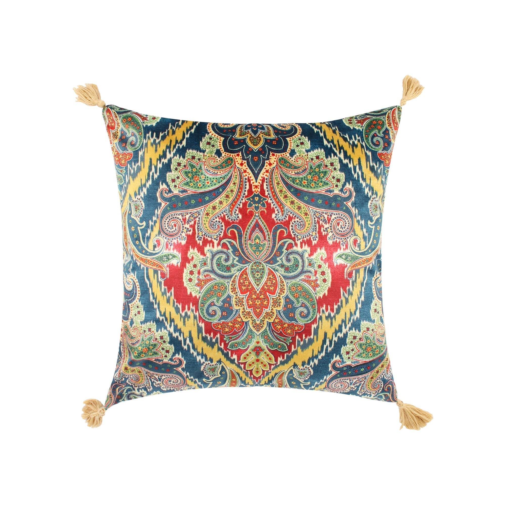 Levtex Home Printed Velvet Medallion Tassel Pillow Decorative Pillows