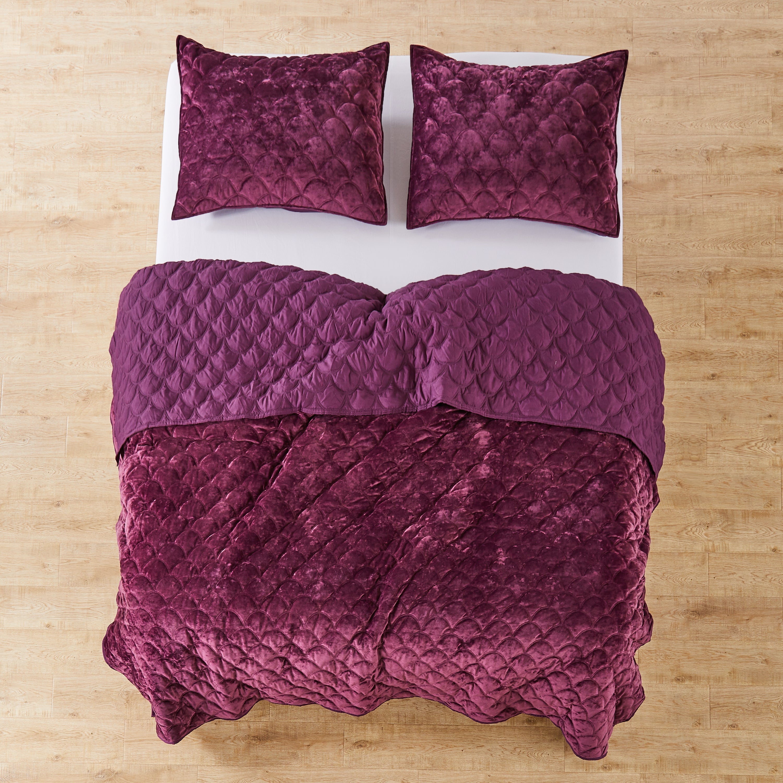 Levtex Home Ellora Plum Velvet Quilt Quilts