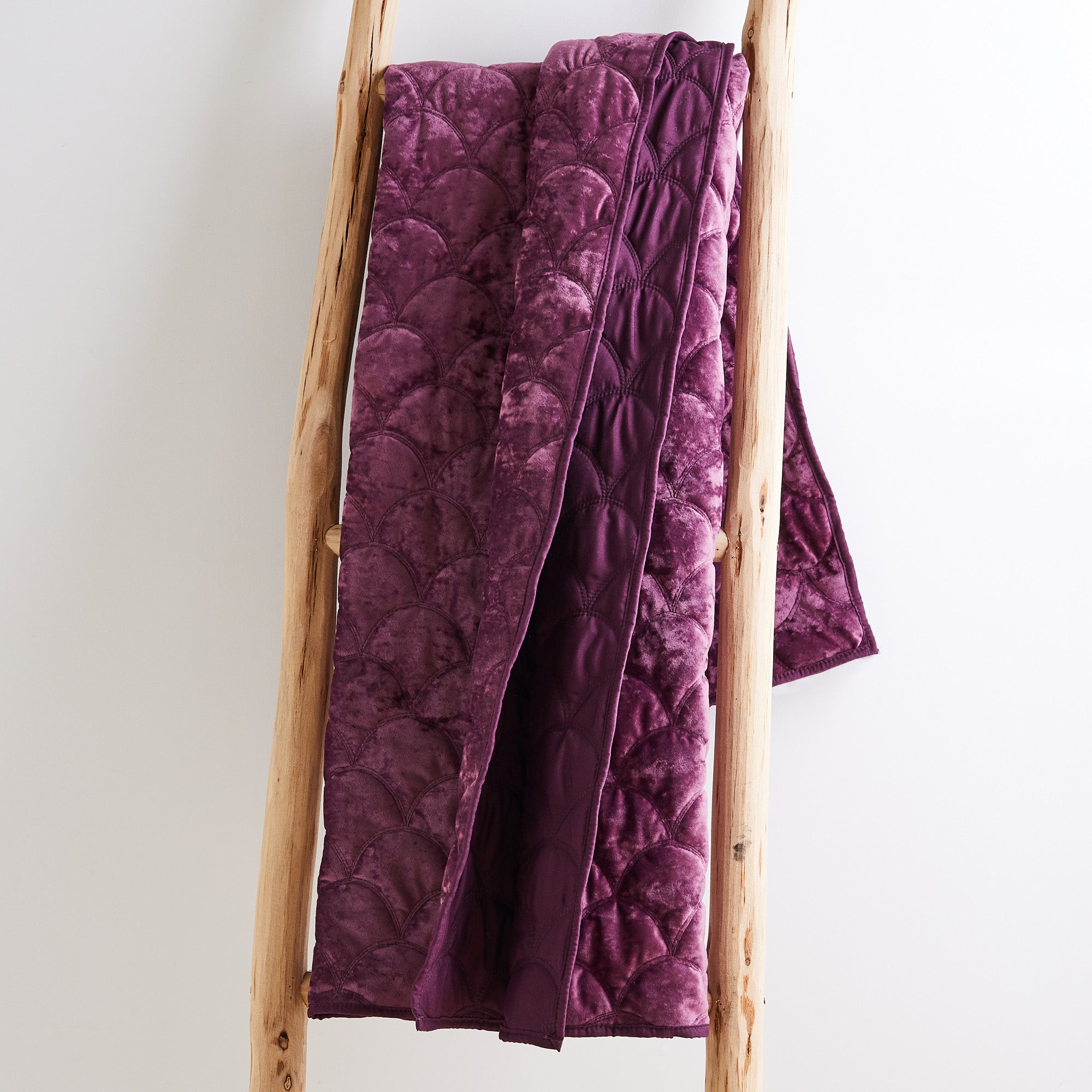 Levtex Home BH Ellora Plum Quilted Throw Throws
