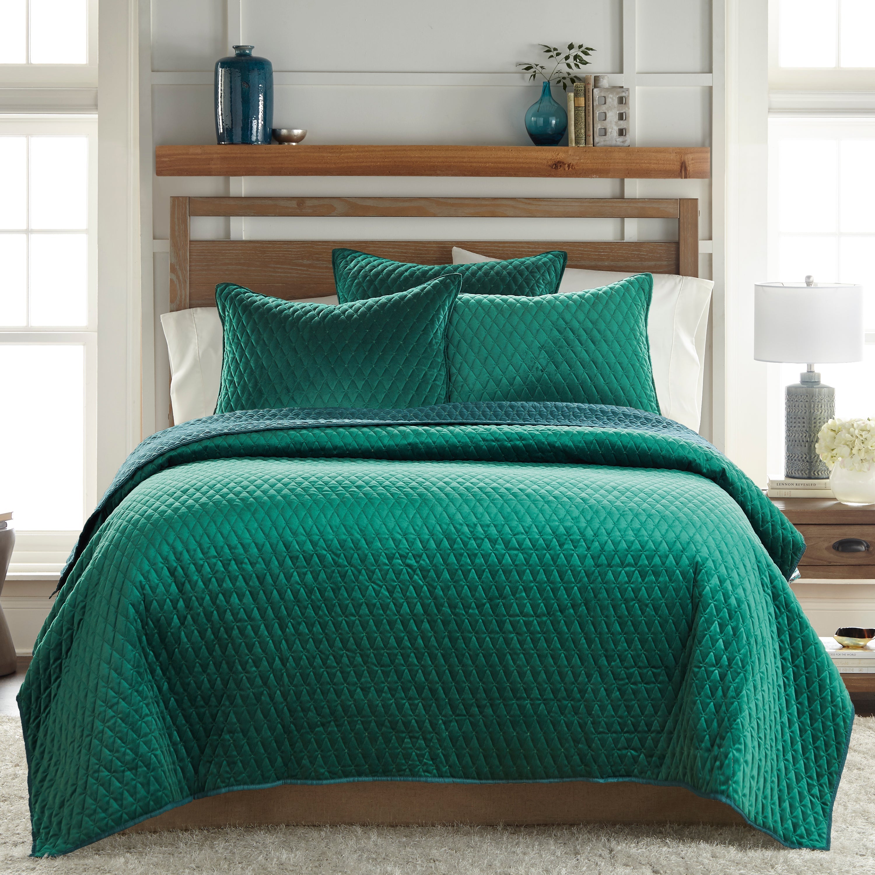 Levtex Home Empire Velvet Green Quilt Quilts