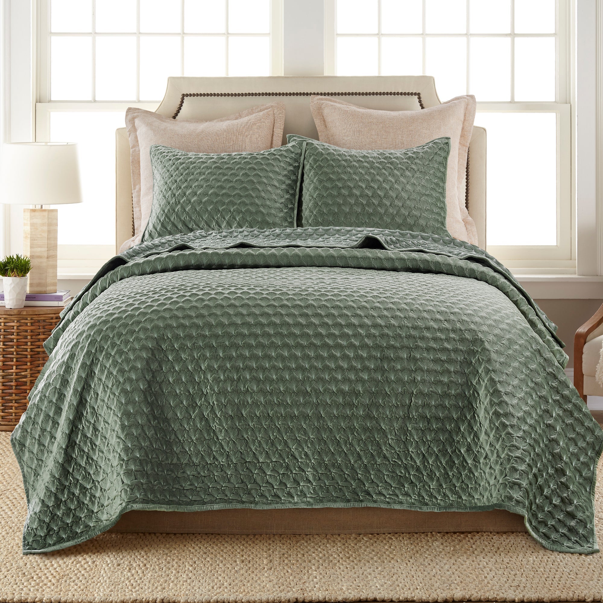 Levtex Home Merano Velvet Sea Spray Quilt Quilts