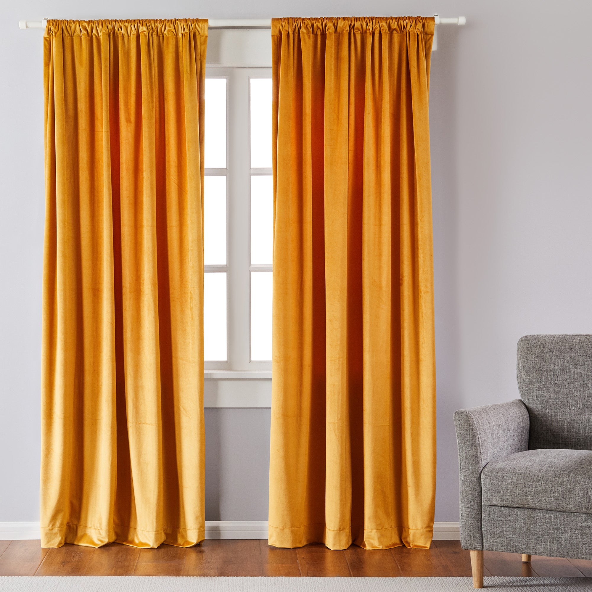 Levtex Home BH Calabria Velvet Ochre Drape Panel Drapes