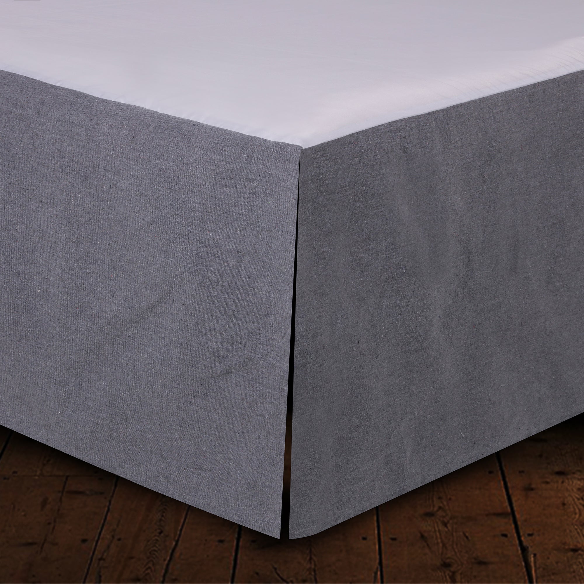 Levtex Home Dust Ruffle Box Pleated - Grey Dust Ruffles