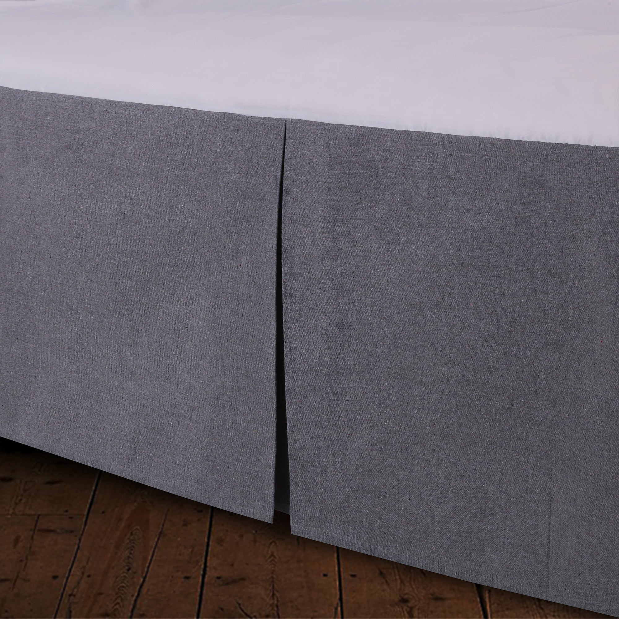 Levtex Home Dust Ruffle Box Pleated - Grey Dust Ruffles