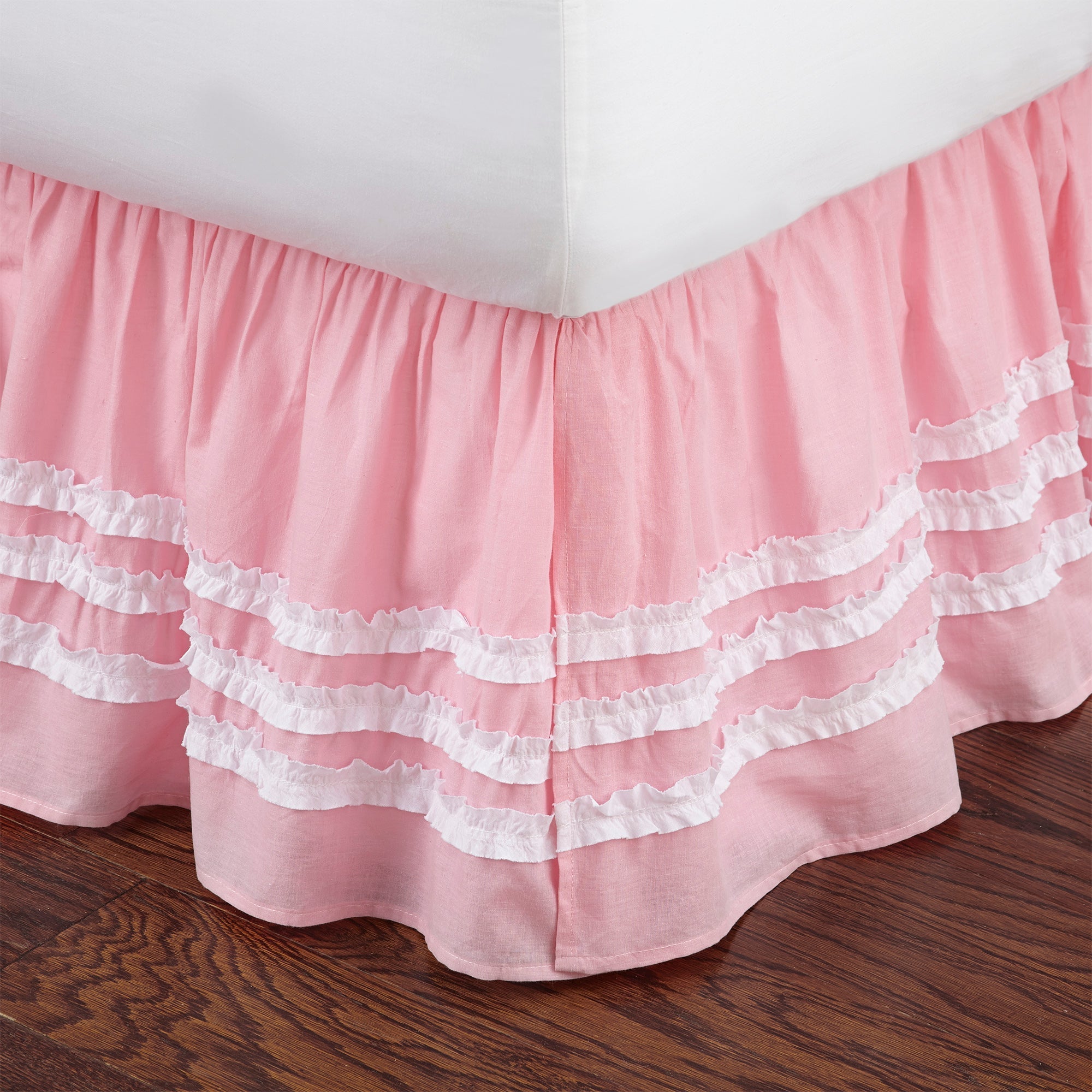 Levtex Home Pink Ruched Dust Ruffle Dust Ruffles