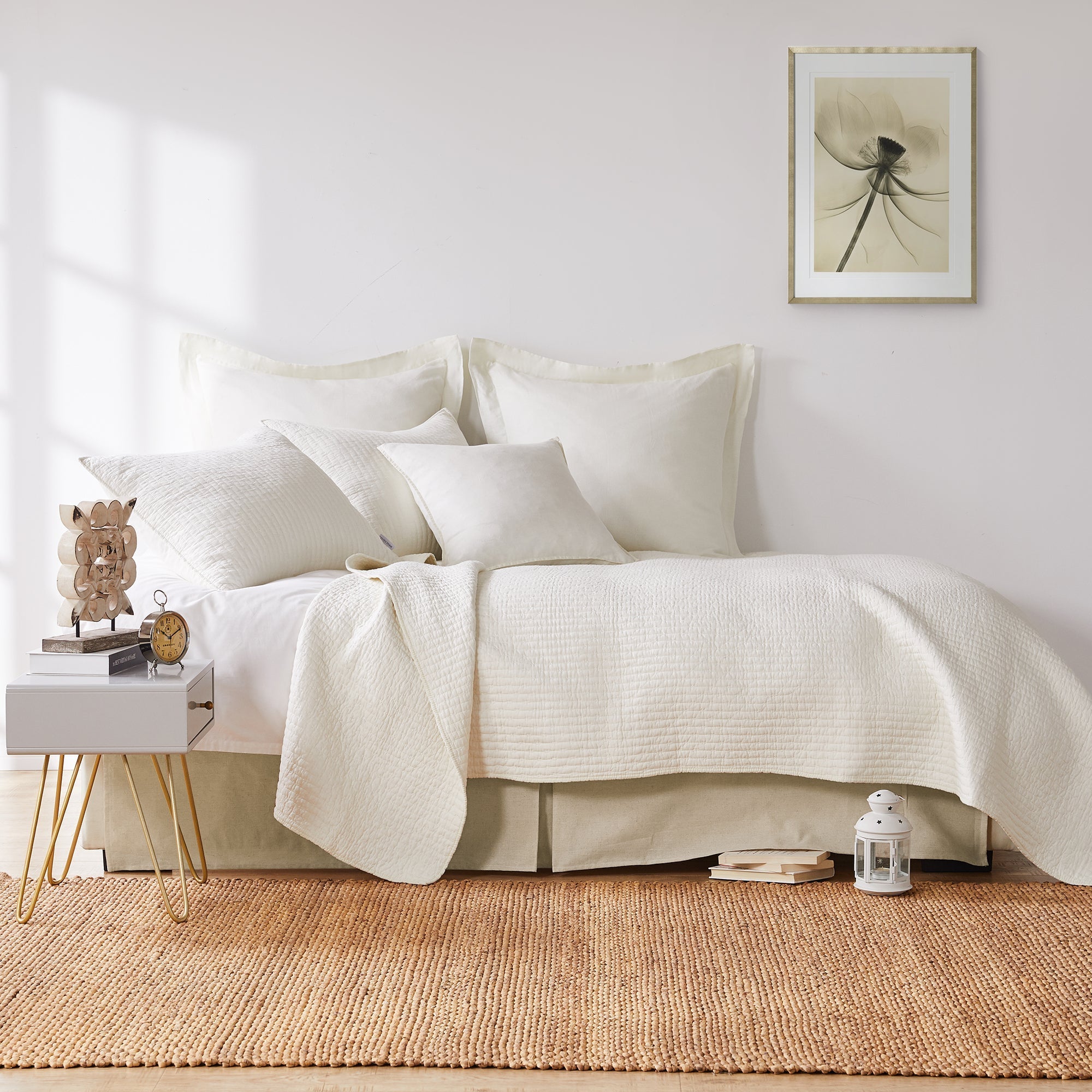 Levtex Home Faux Linen Dust Ruffle Dust Ruffles