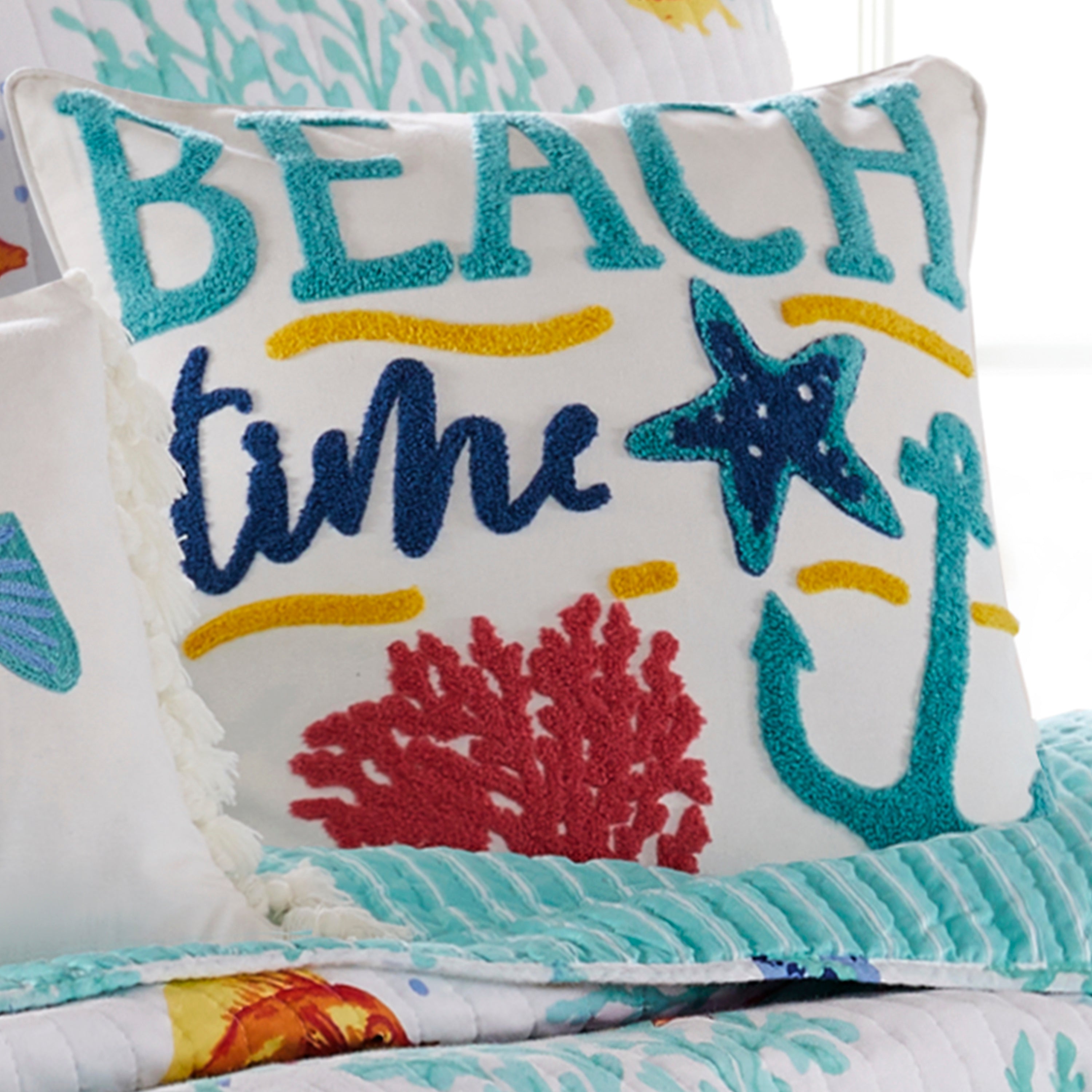 Levtex Home Playa Vista Beach Time Pillow Decorative Pillows
