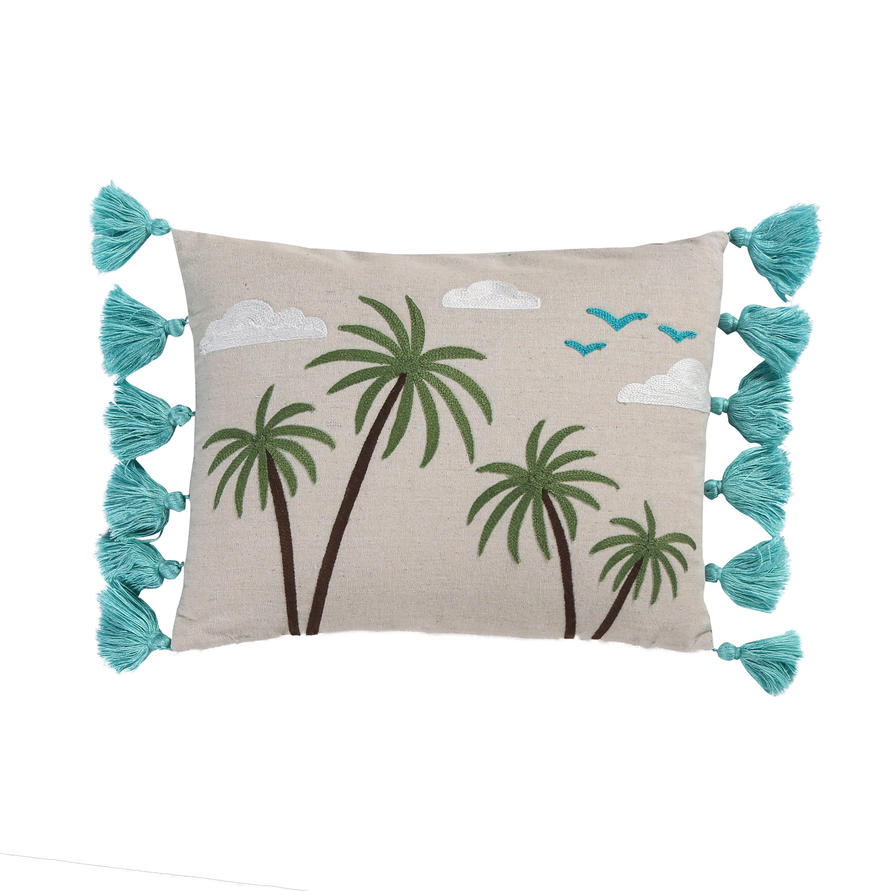 Levtex Home Beach Days Palm Tassel Pillow Decorative Pillows