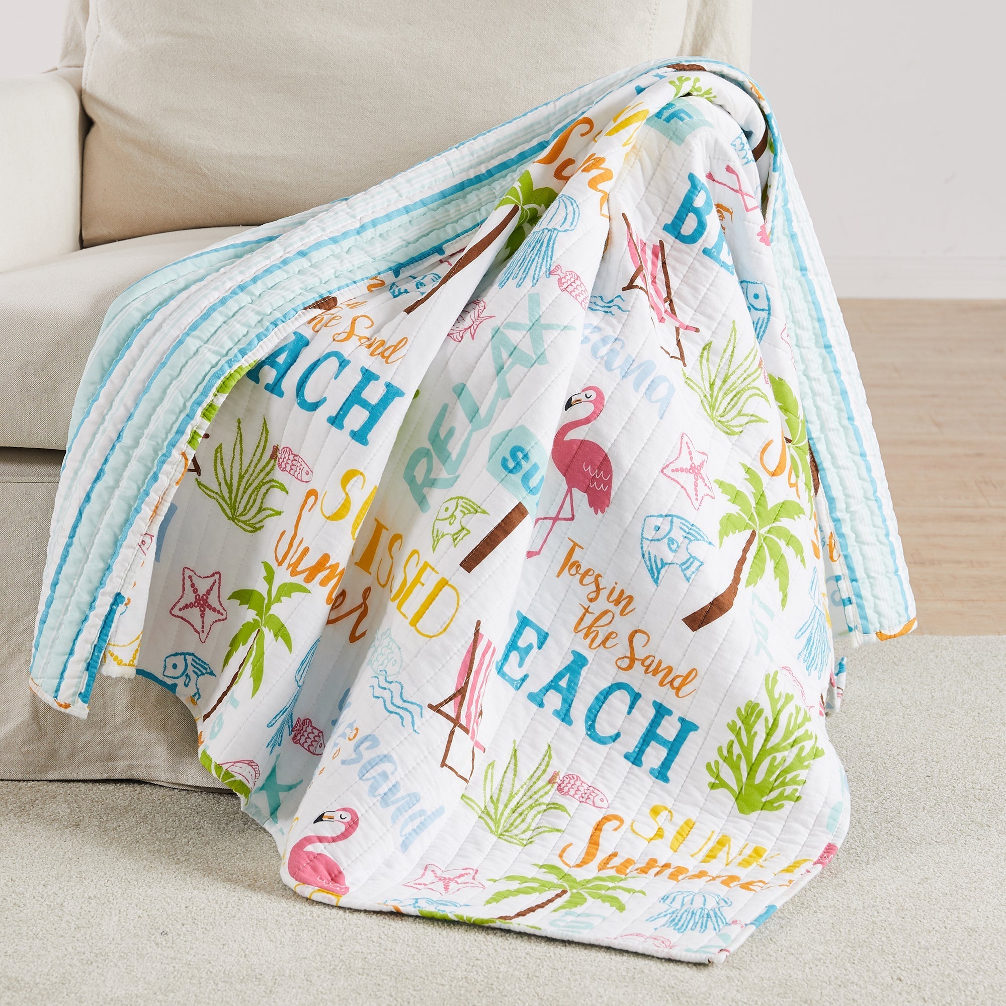 Levtex Home Beach Days Quilted Throw Throws