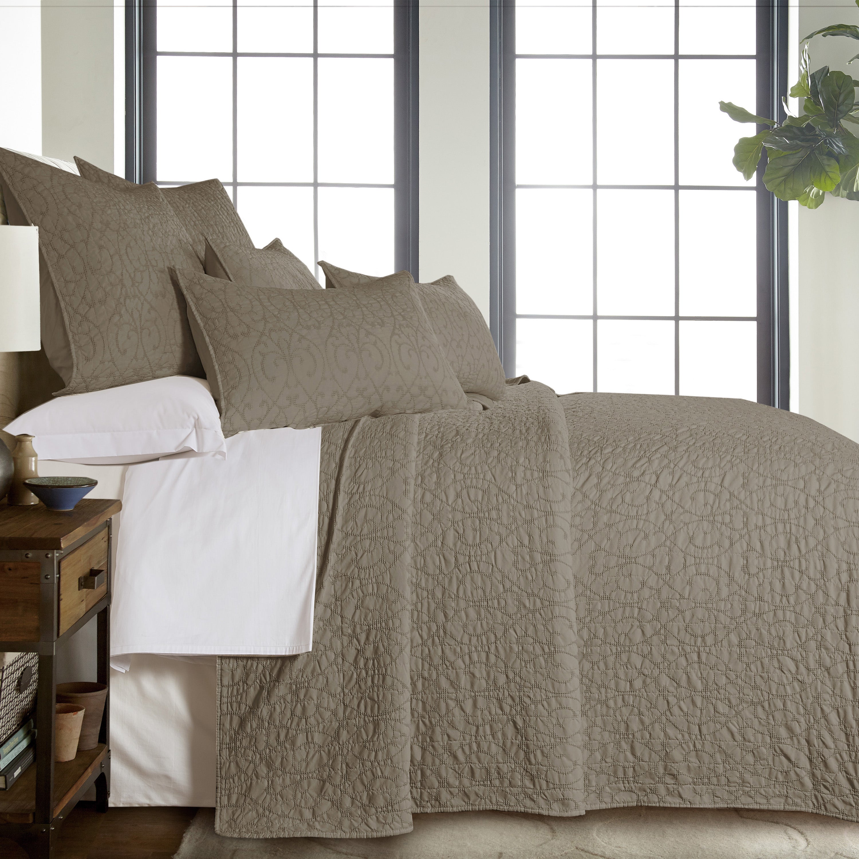 Levtex Home Beckett Taupe Bedspread Set Bedspreads