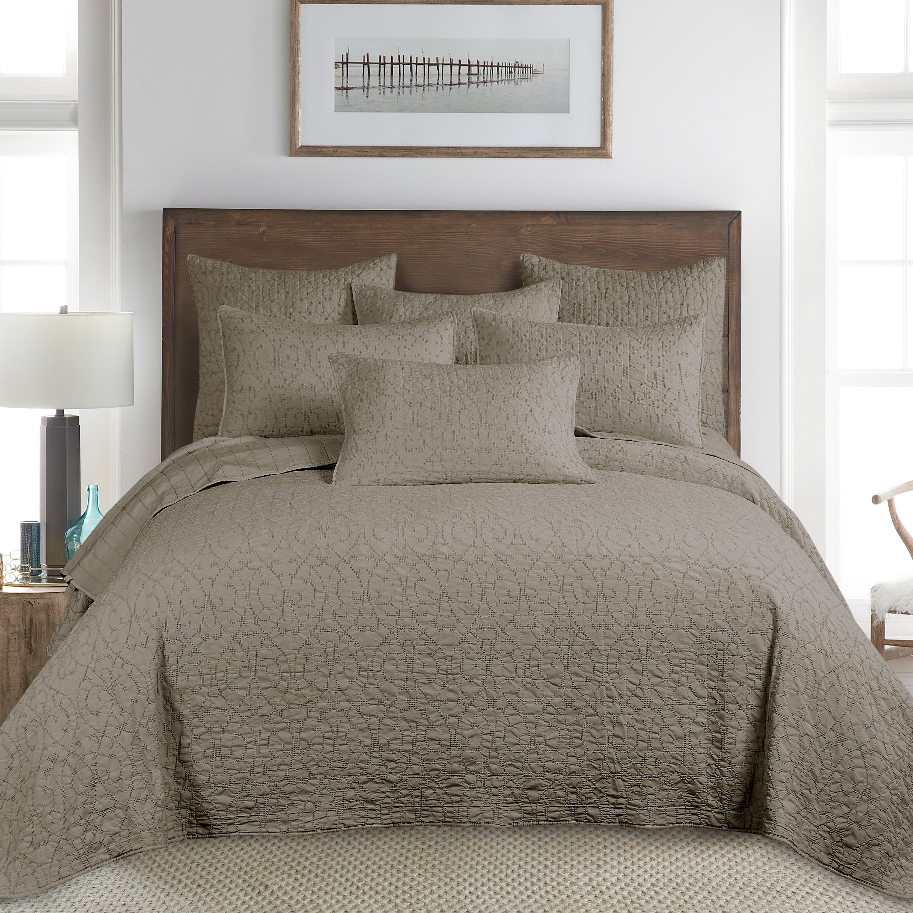 Levtex Home Beckett Taupe Bedspread Set Bedspreads