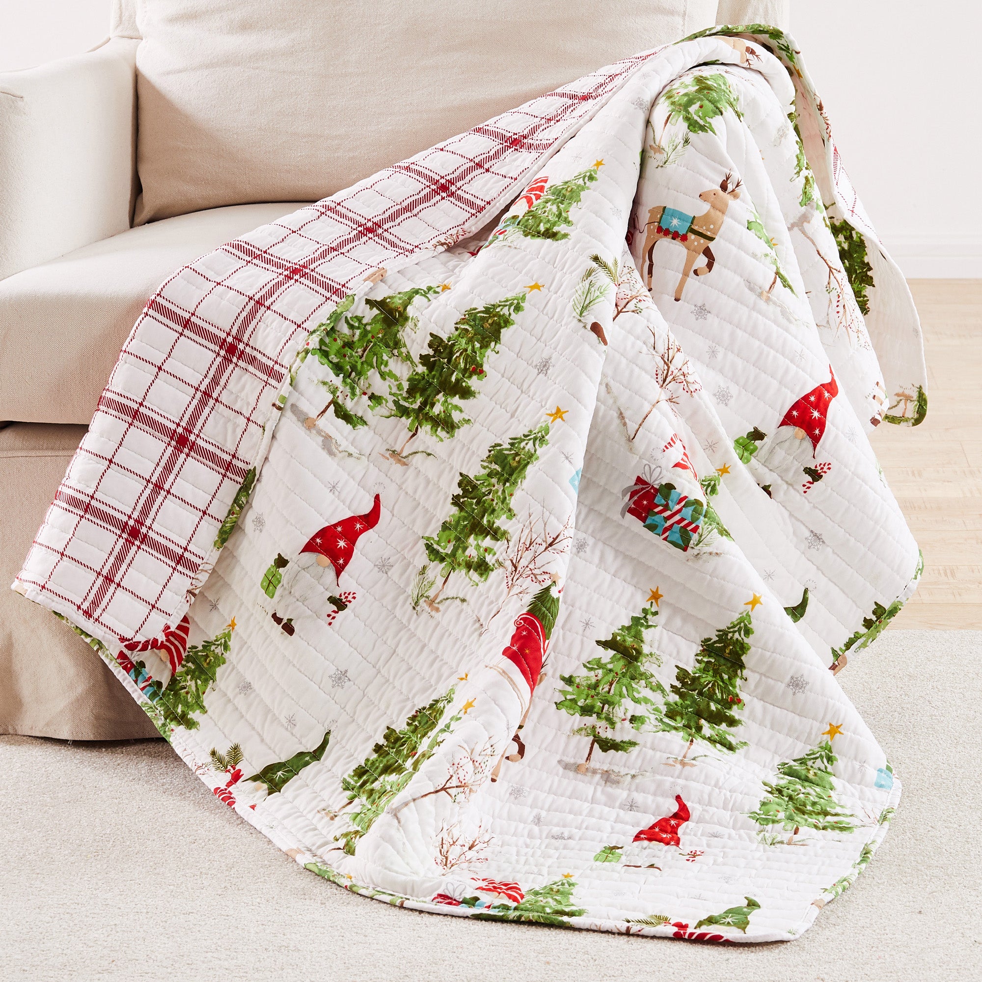 Levtex Home Gnome Forest Quilted Throw Throws