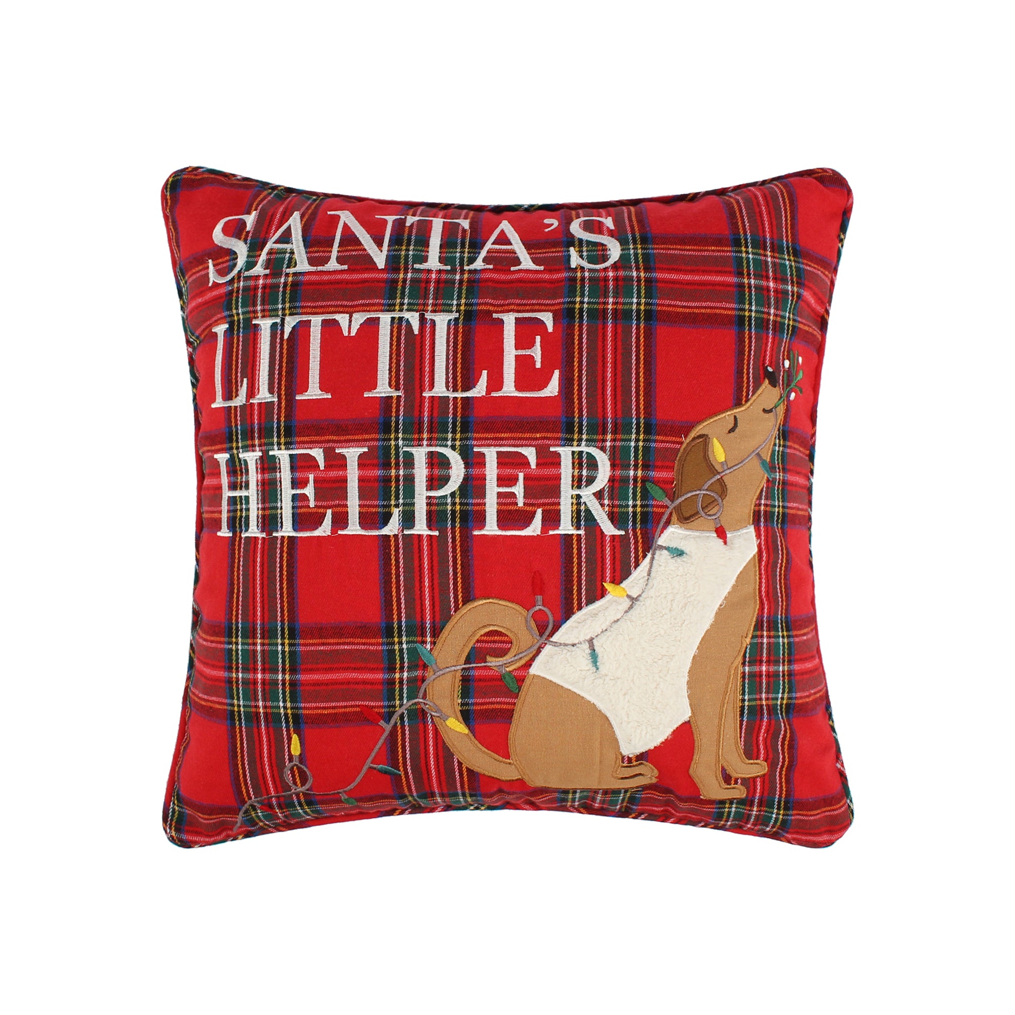 Levtex Home Jingle Paws Santas Little Helper Pillow Decorative Pillows