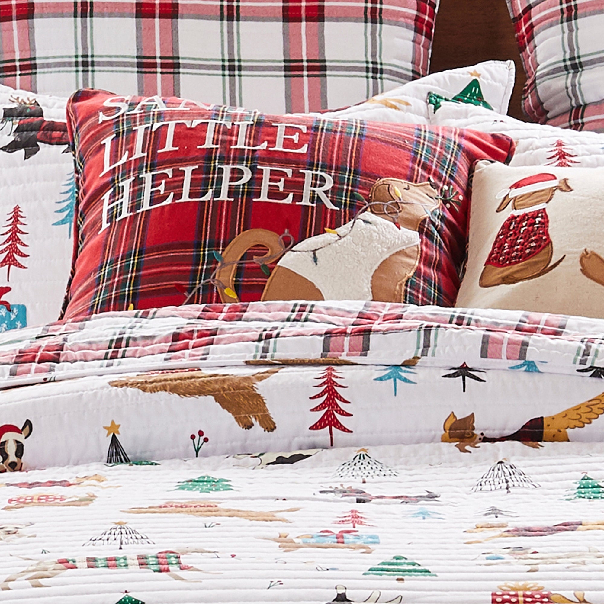 Levtex Home Jingle Paws Santas Little Helper Pillow Decorative Pillows