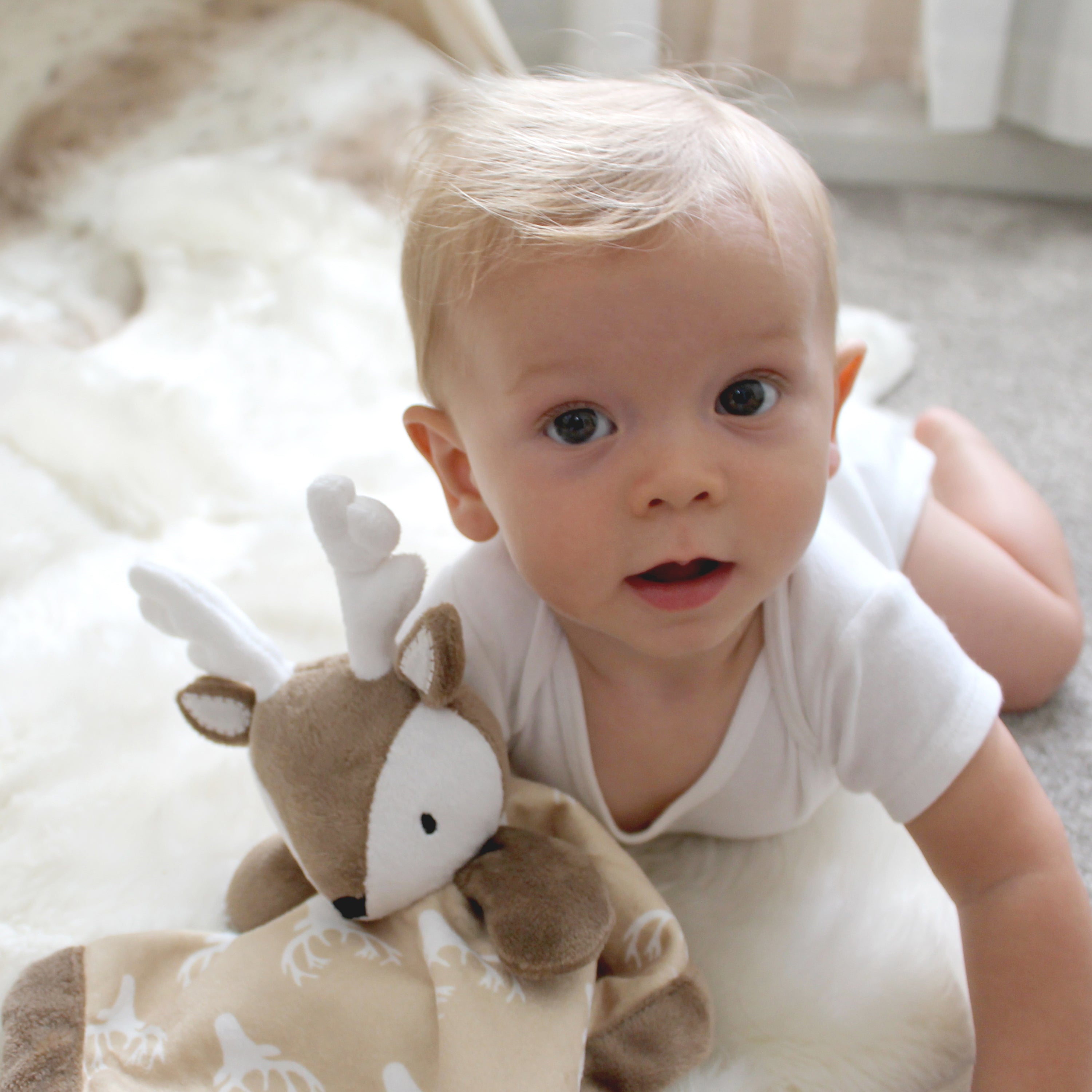 Levtex Home Deer Plush Security Blanket Security Blankets