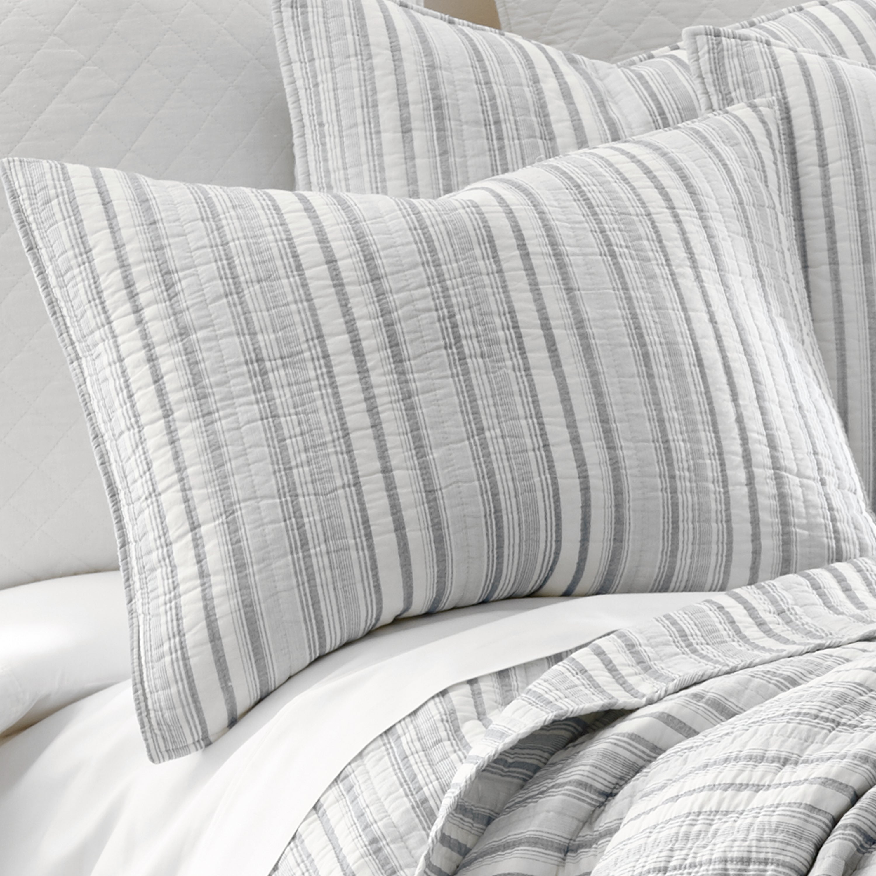 Levtex Home Bondi Stripe Grey Quilt Set Quilts
