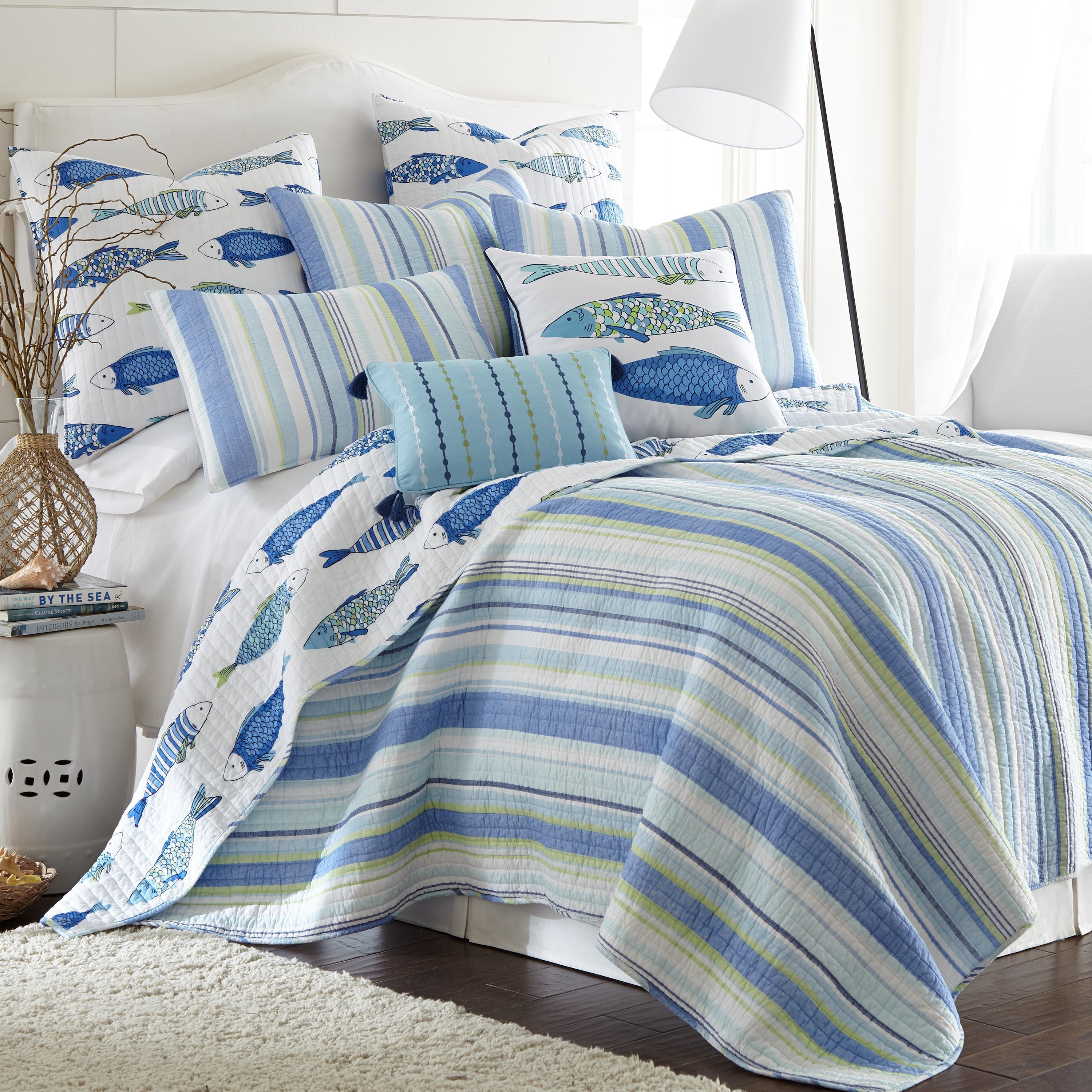 Levtex Home Catalina Fish Printed Fish pillow Decorative Pillows