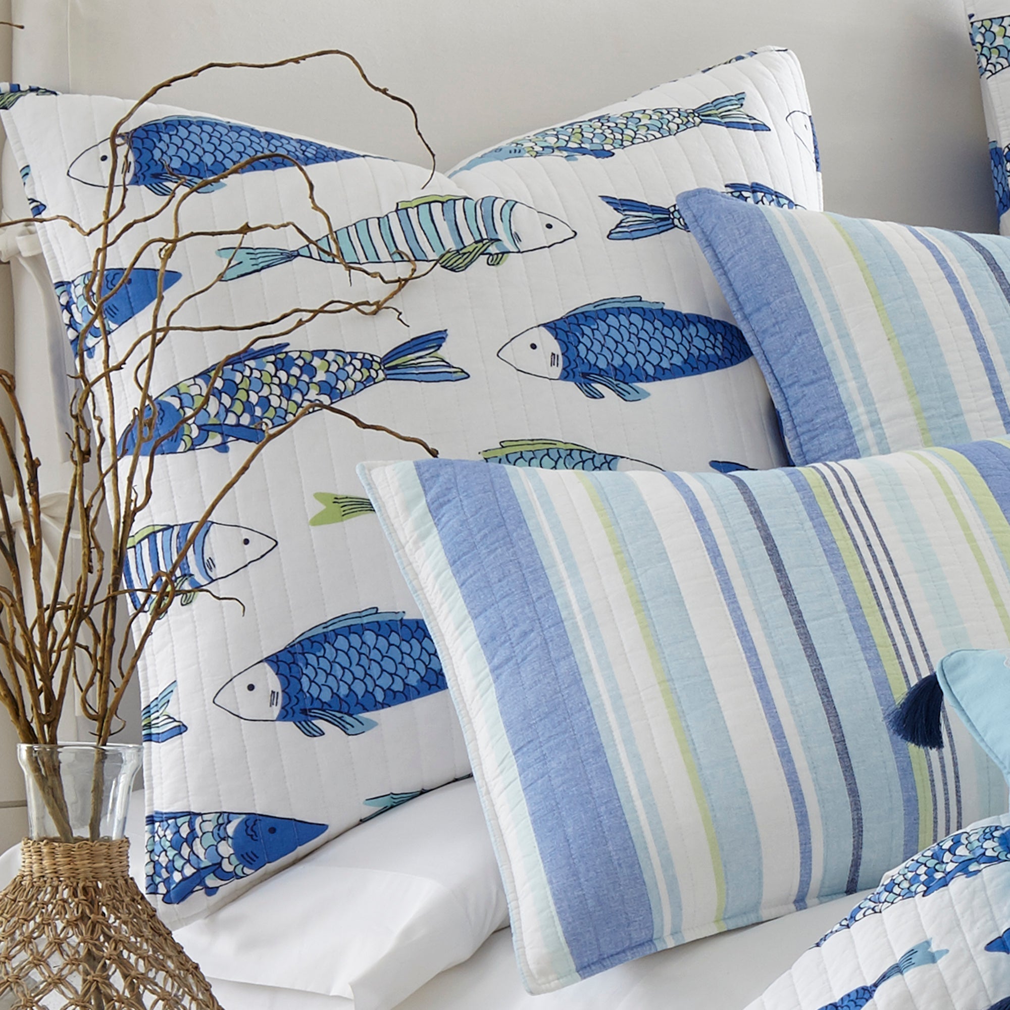 Levtex Home Catalina Fish Euro Sham Set of 2 Euro Shams