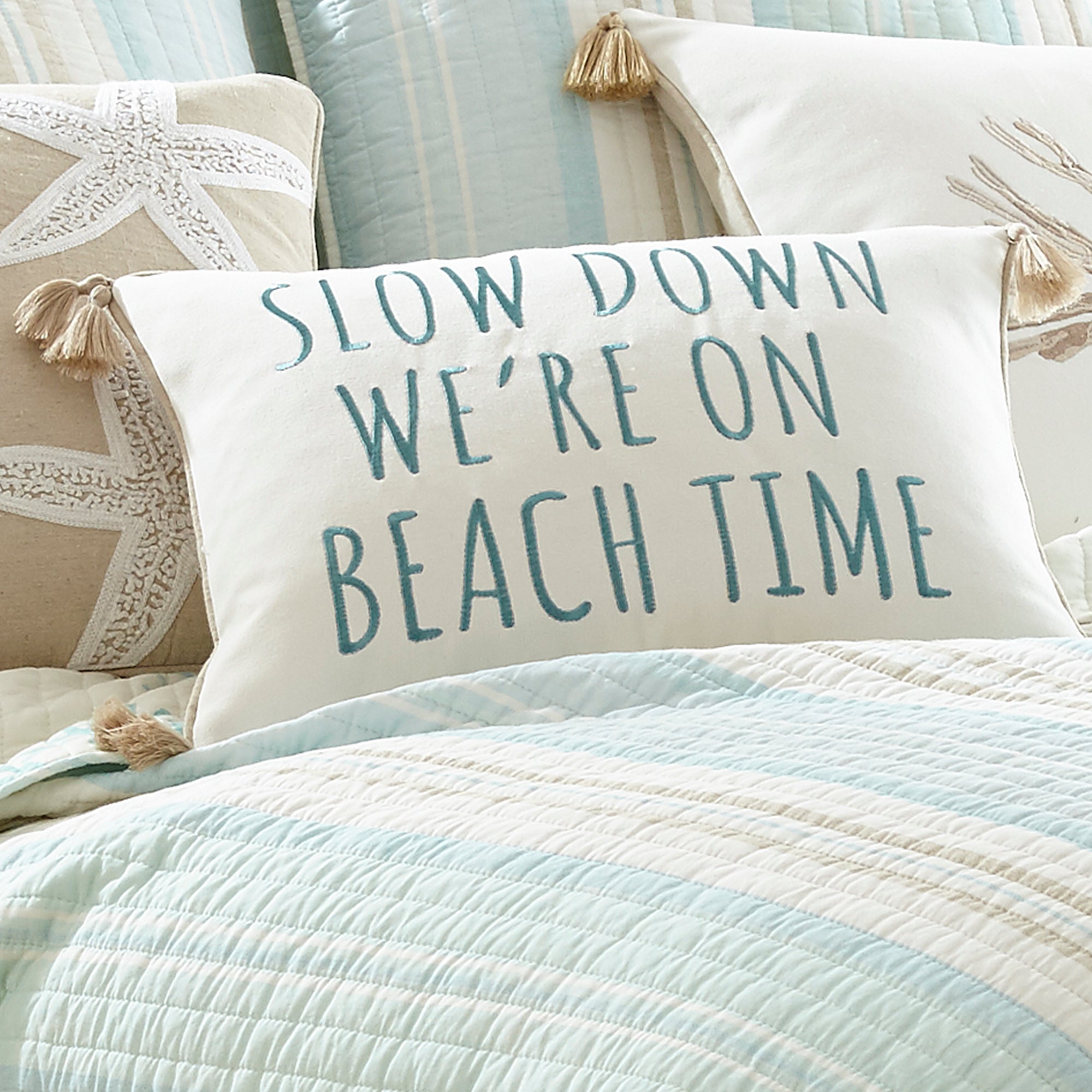 Levtex Home Stone Harbor Beach Time Pillow Decorative Pillows