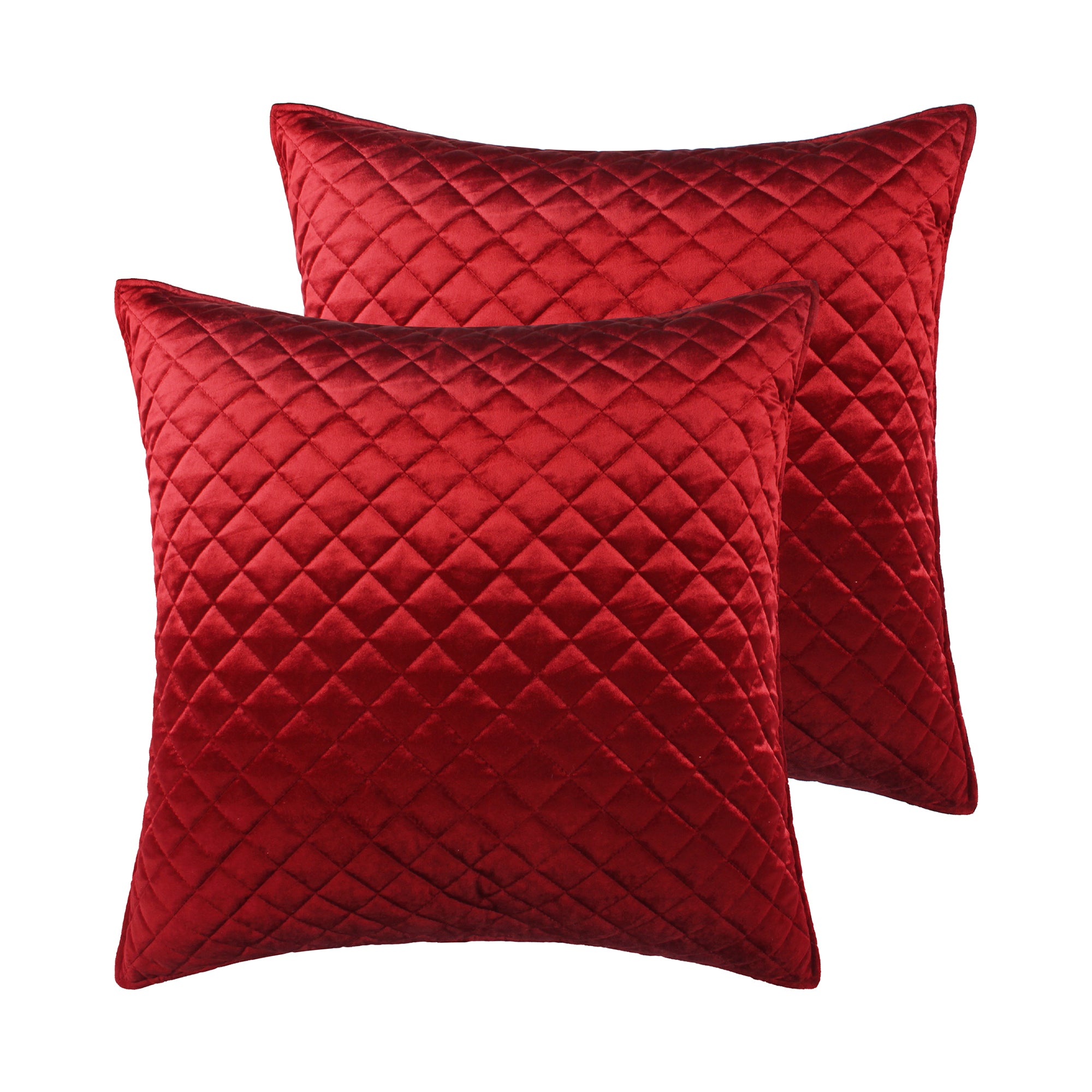 Levtex Home Red Velvet Euro Sham set of 2 Euro Shams