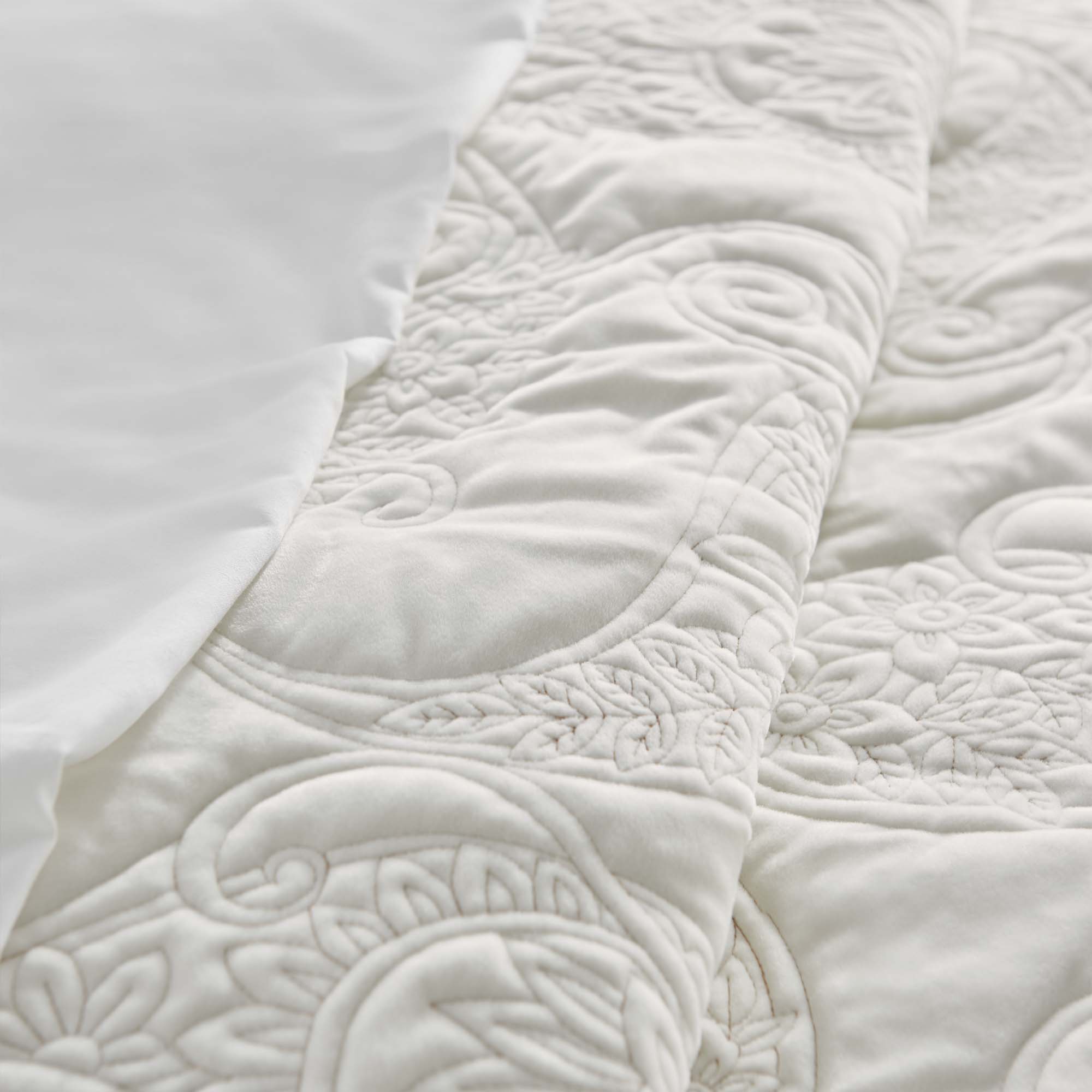 Levtex Home Cream Velvet Quilt Set Quilts