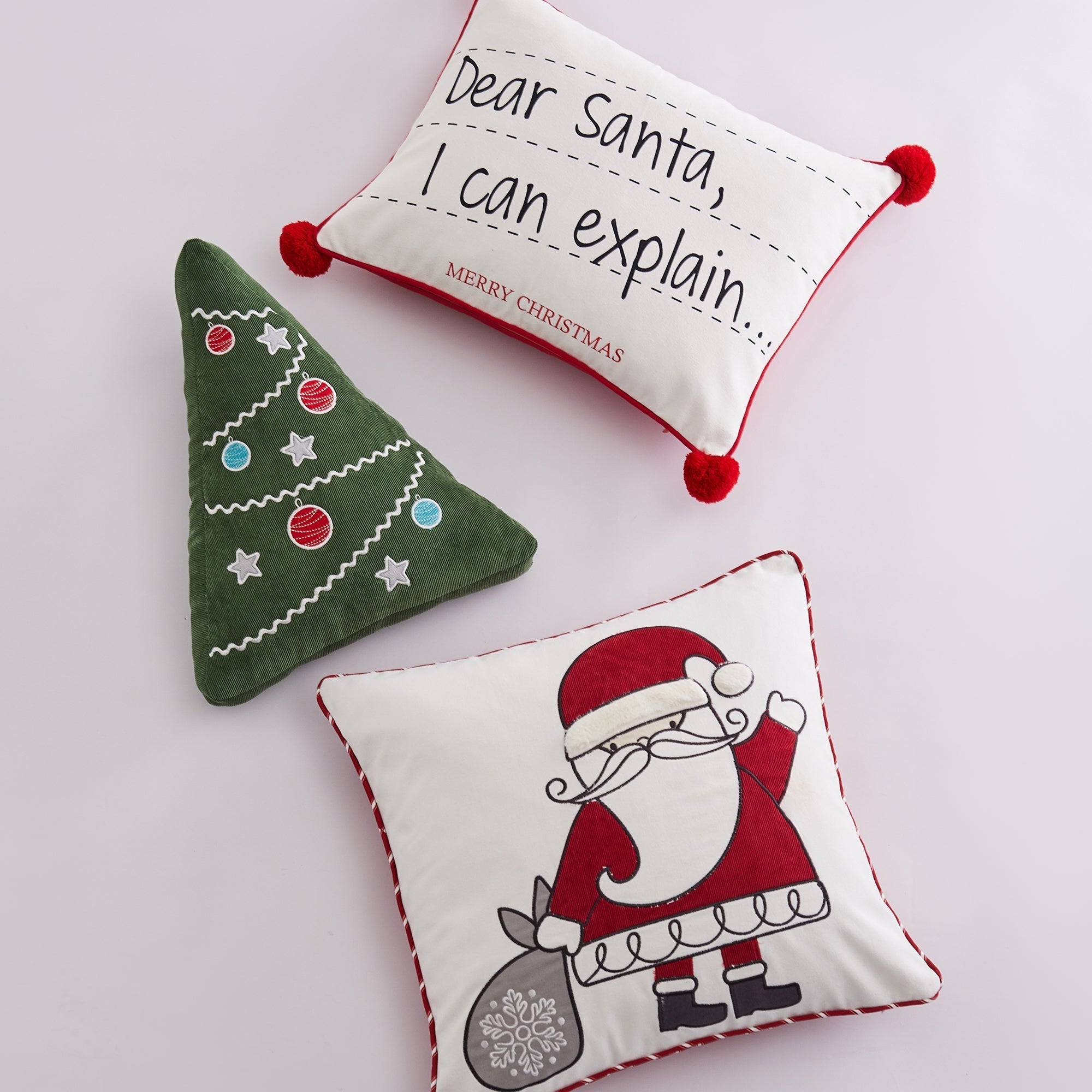 Levtex Home Santa Claus Lane Postcard Pom Pillow Decorative Pillows