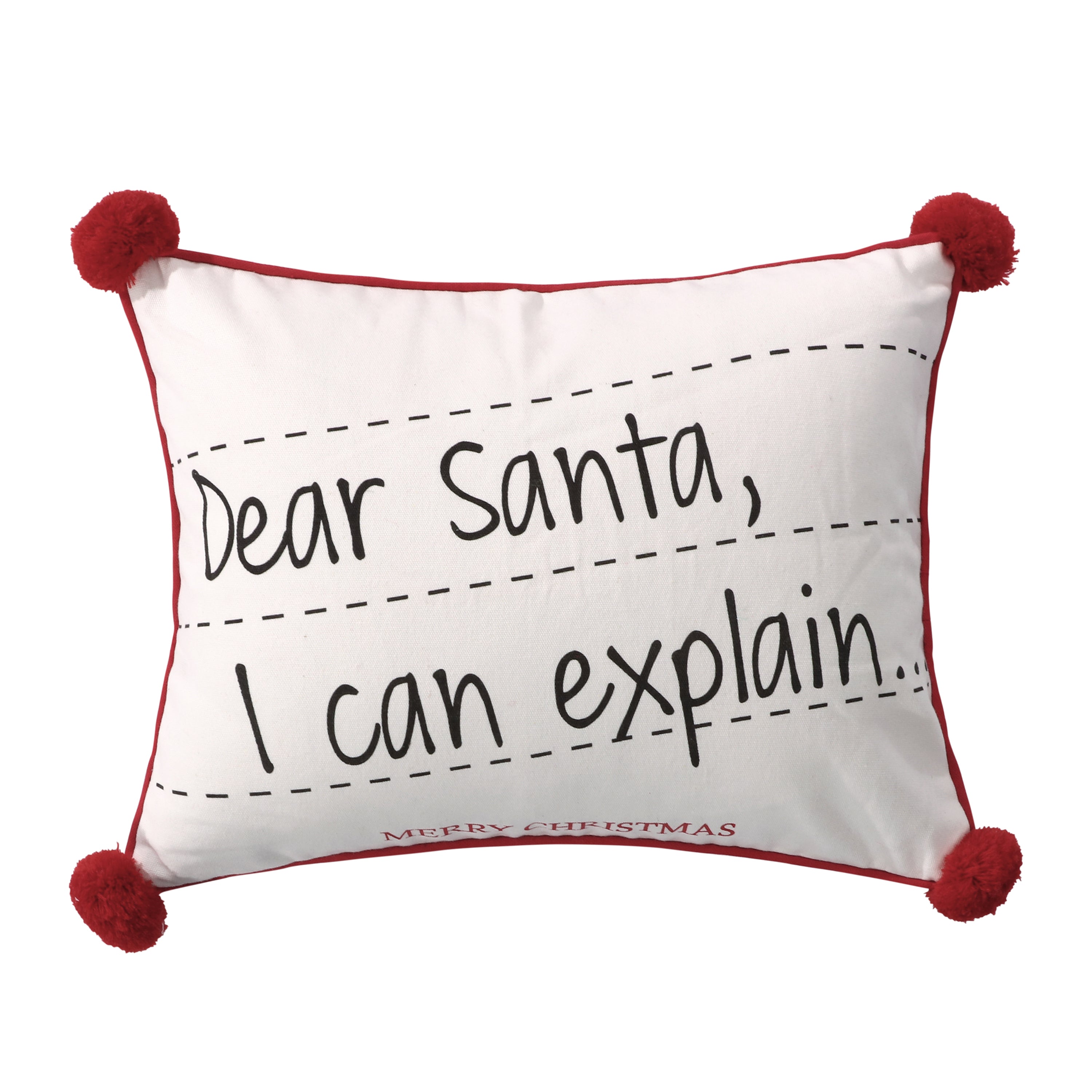 Levtex Home Santa Claus Lane Postcard Pom Pillow Decorative Pillows