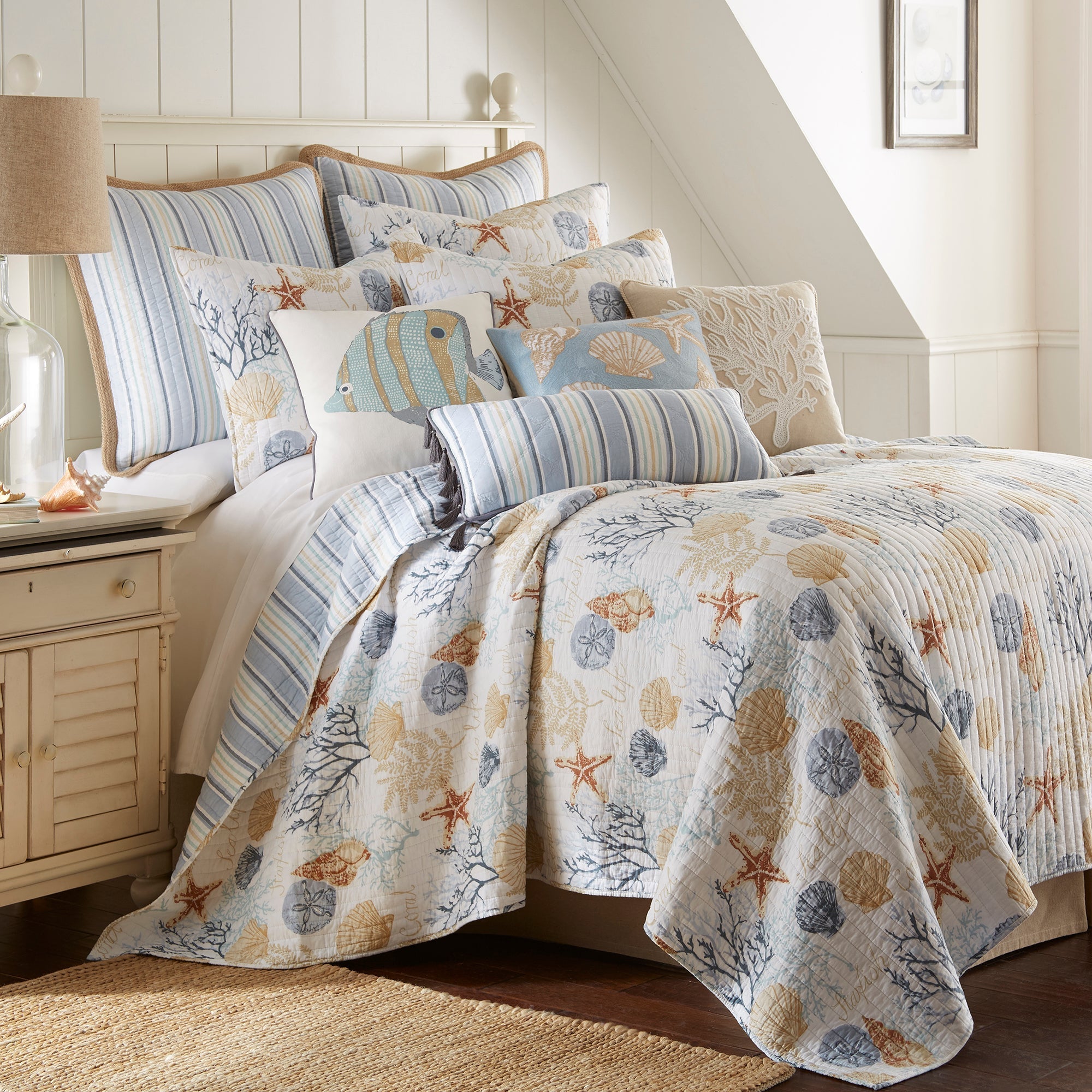 Levtex Home Coral Sealife Quilt Set Quilts