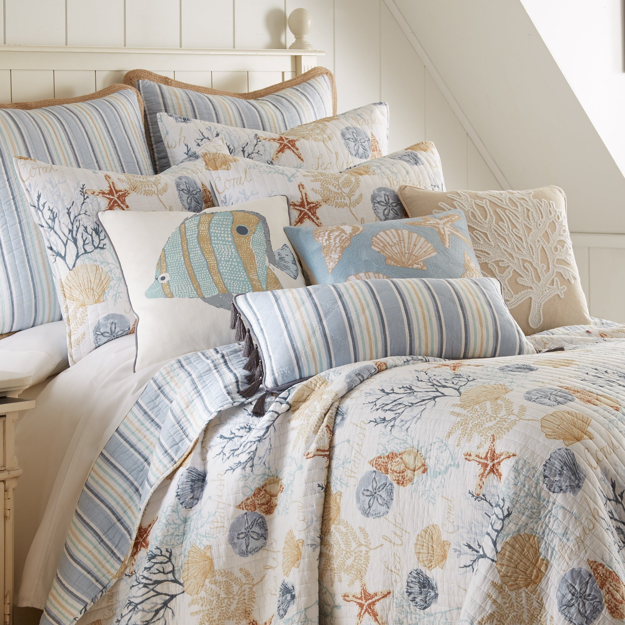 Levtex Home Coral Sealife Quilt Set Quilts