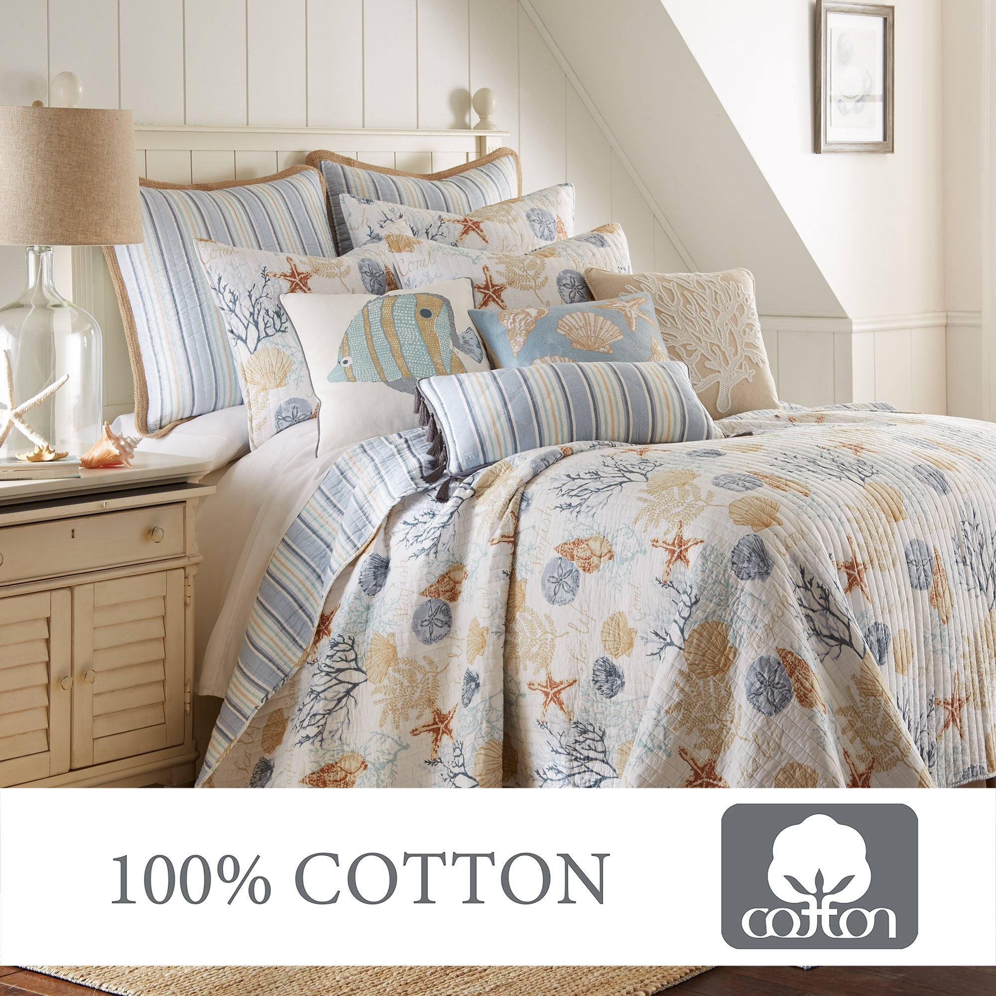 Levtex Home Coral Sealife Quilt Set Quilts