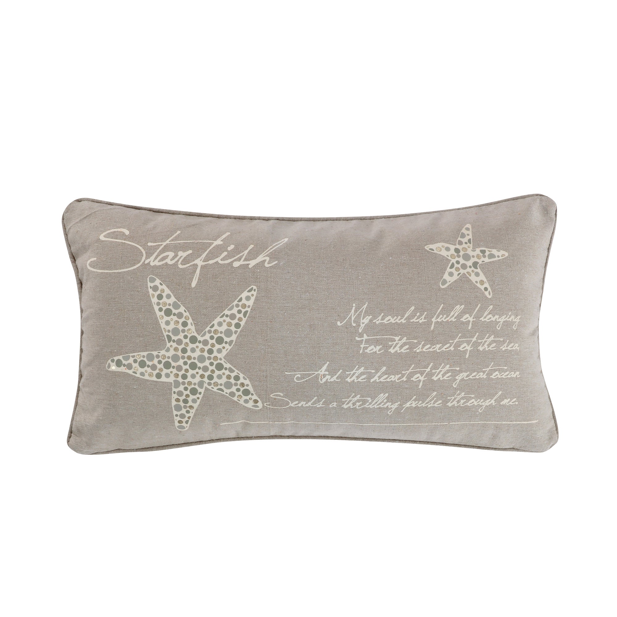 Levtex Home Kailua Starfish Script Pillow Decorative Pillows