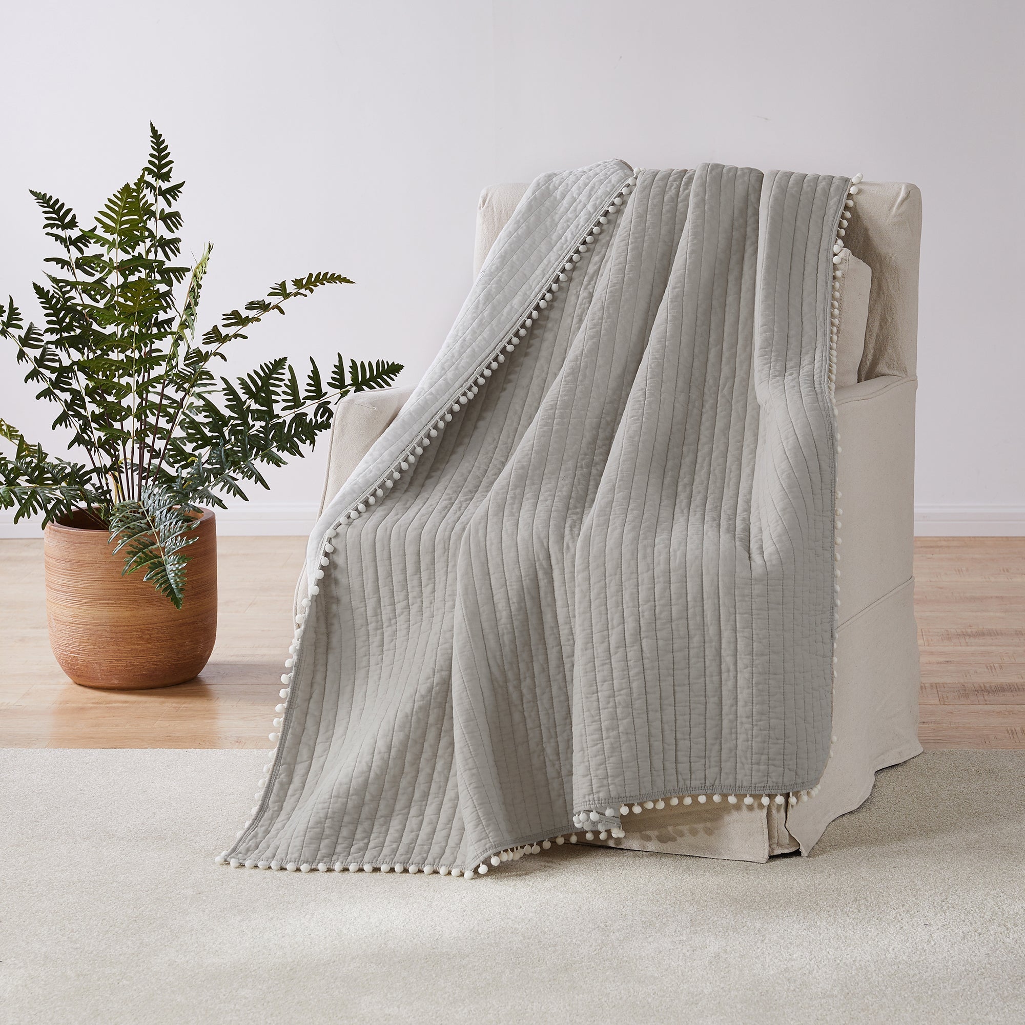 Levtex Home Pom Pom Quilted Throw Throws