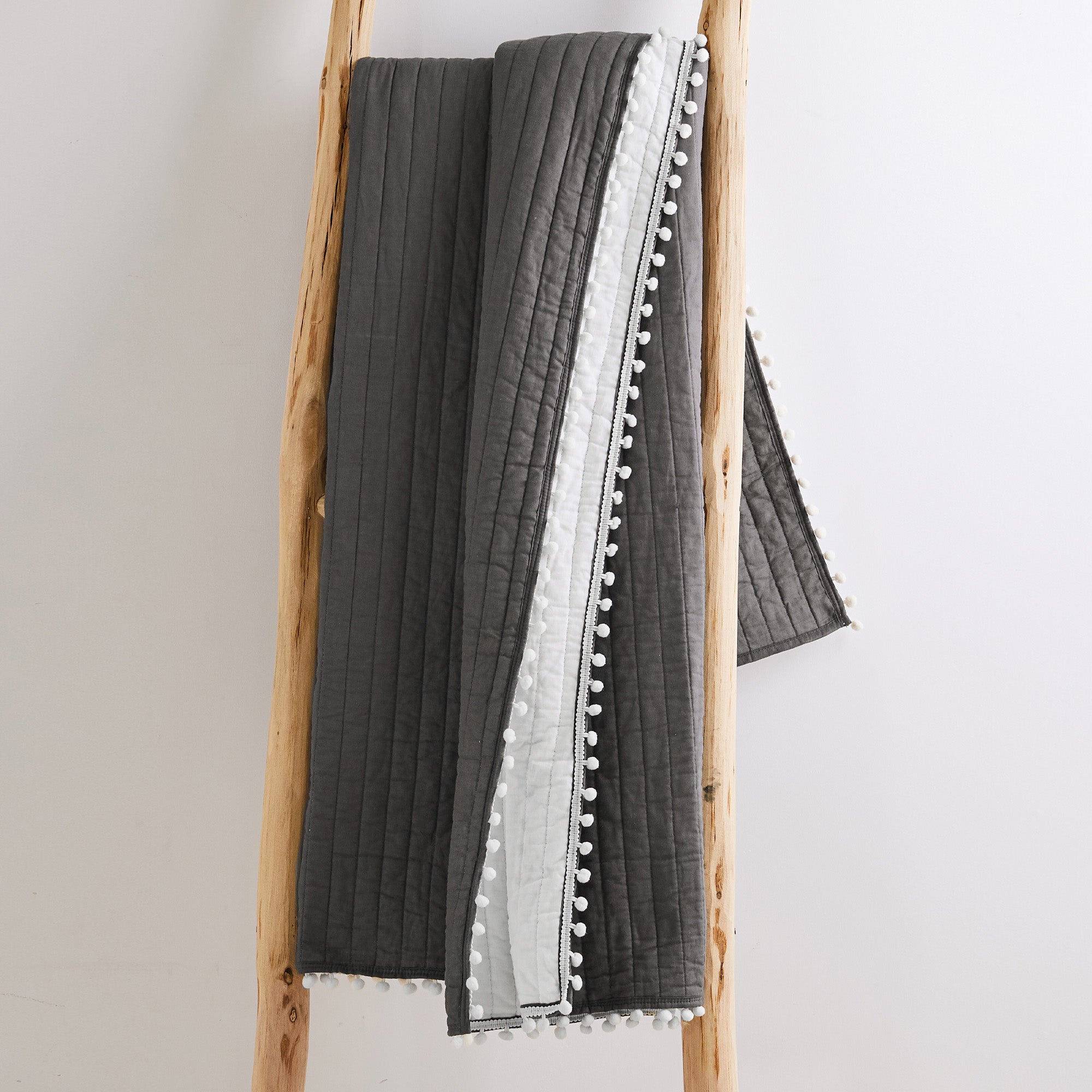 Levtex Home Pom Pom Quilted Throw Throws