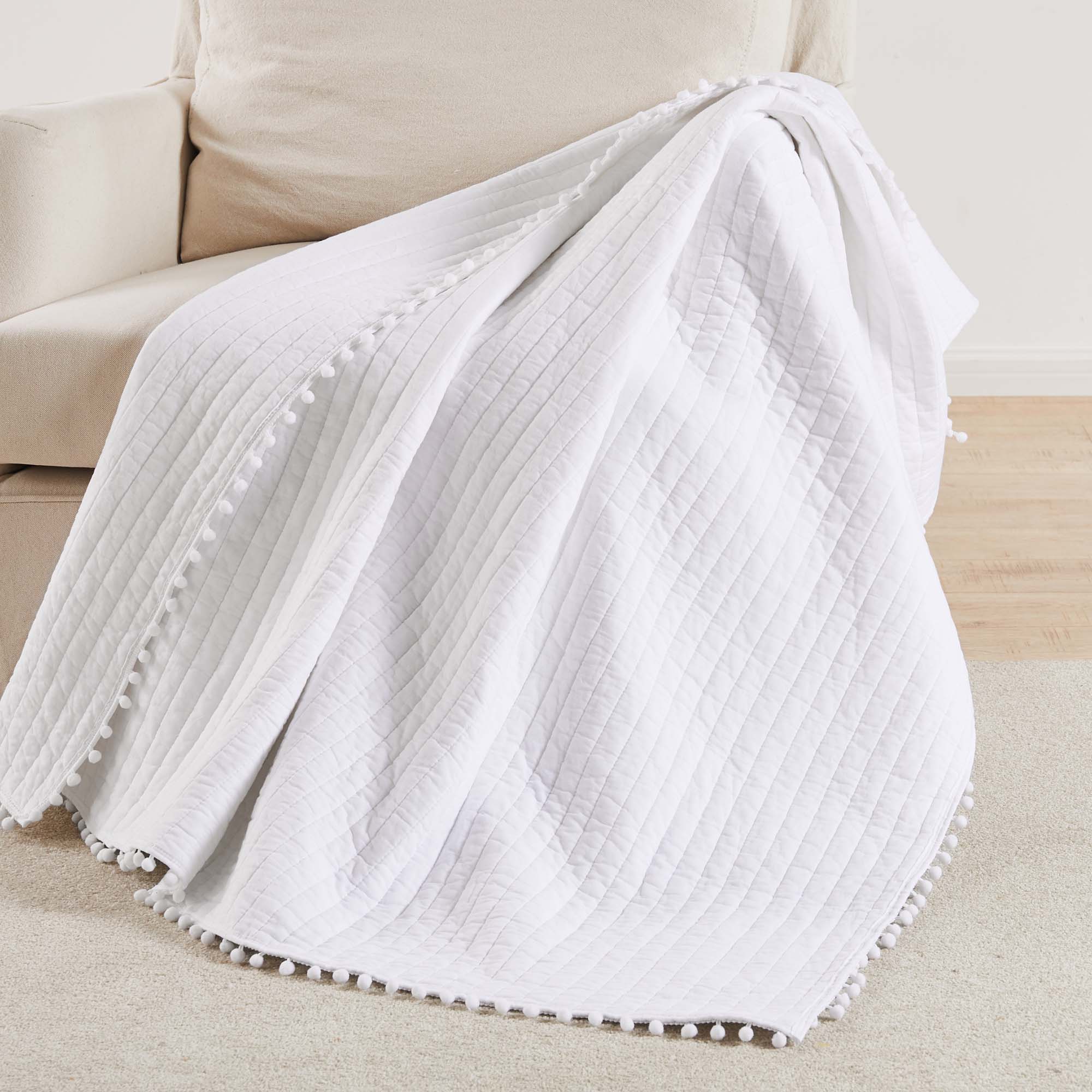 Levtex Home Pom Pom Quilted Throw Throws