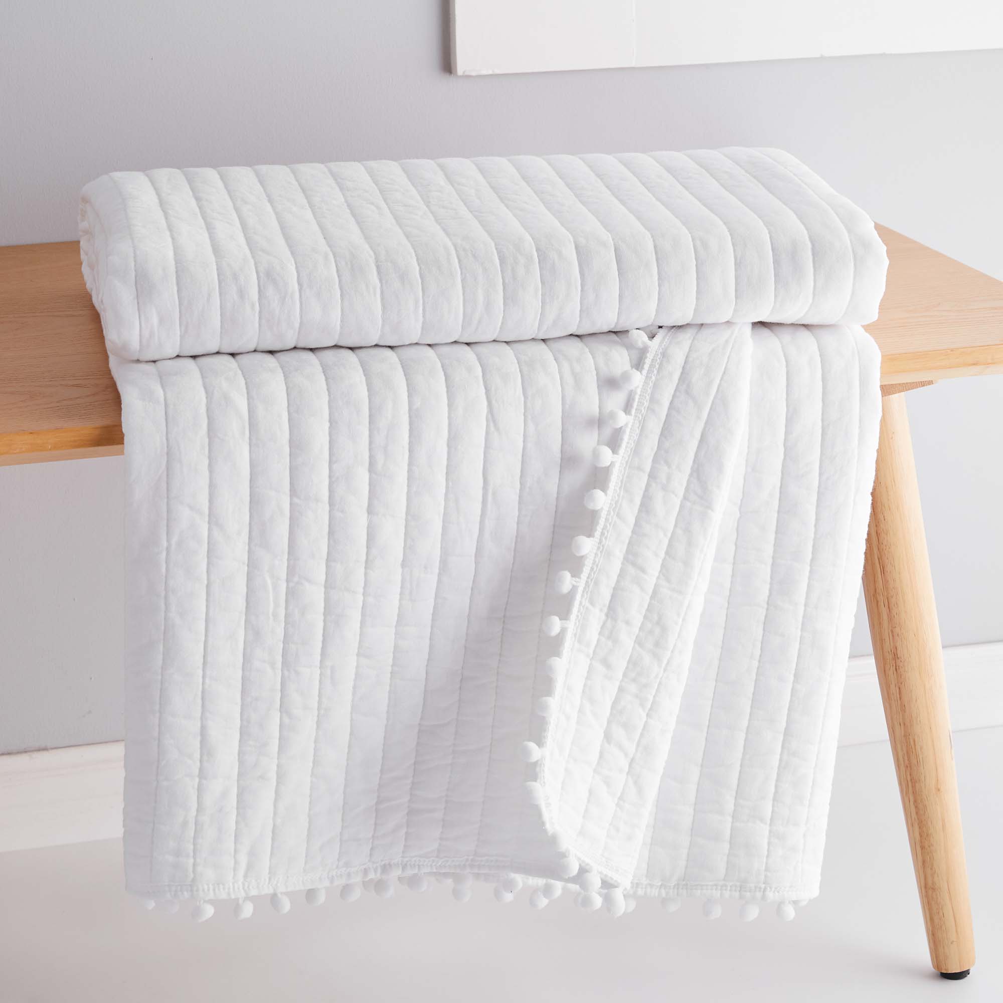 Levtex Home Pom Pom Quilted Throw Throws