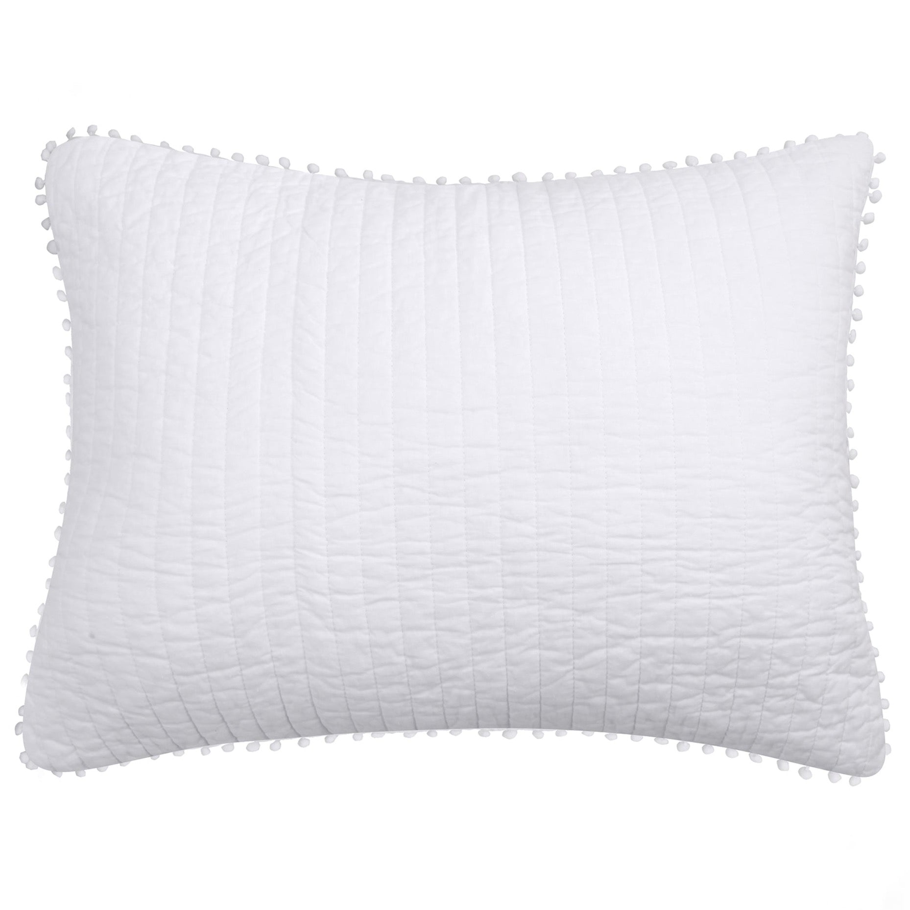 Levtex Home Pom Pom White Standard Sham Shams