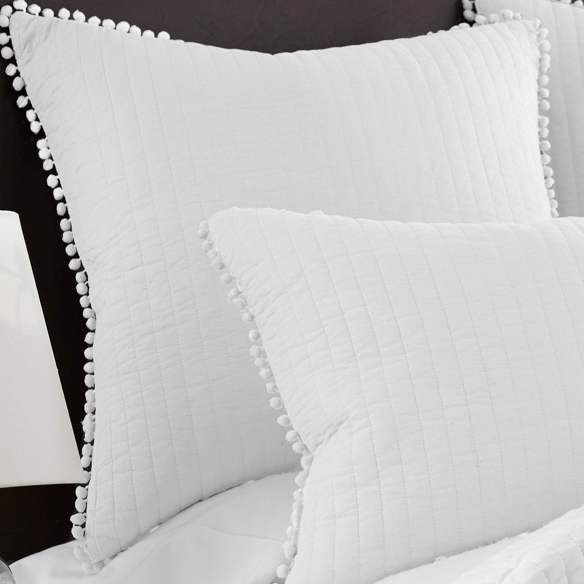 Levtex Home Pom Pom White Euro Sham Euro Shams