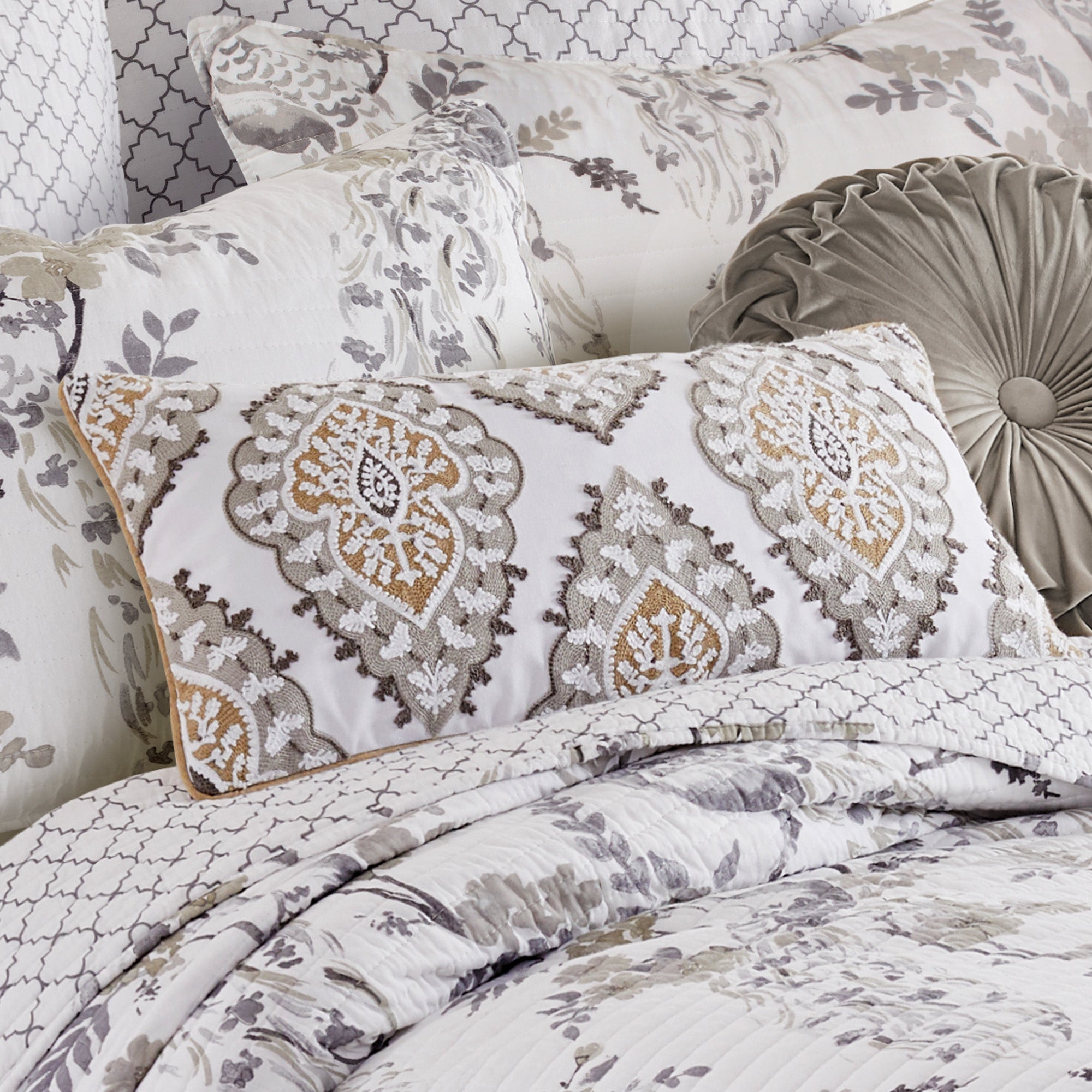 Levtex Home Pisa Embroidered Pillow Decorative Pillows