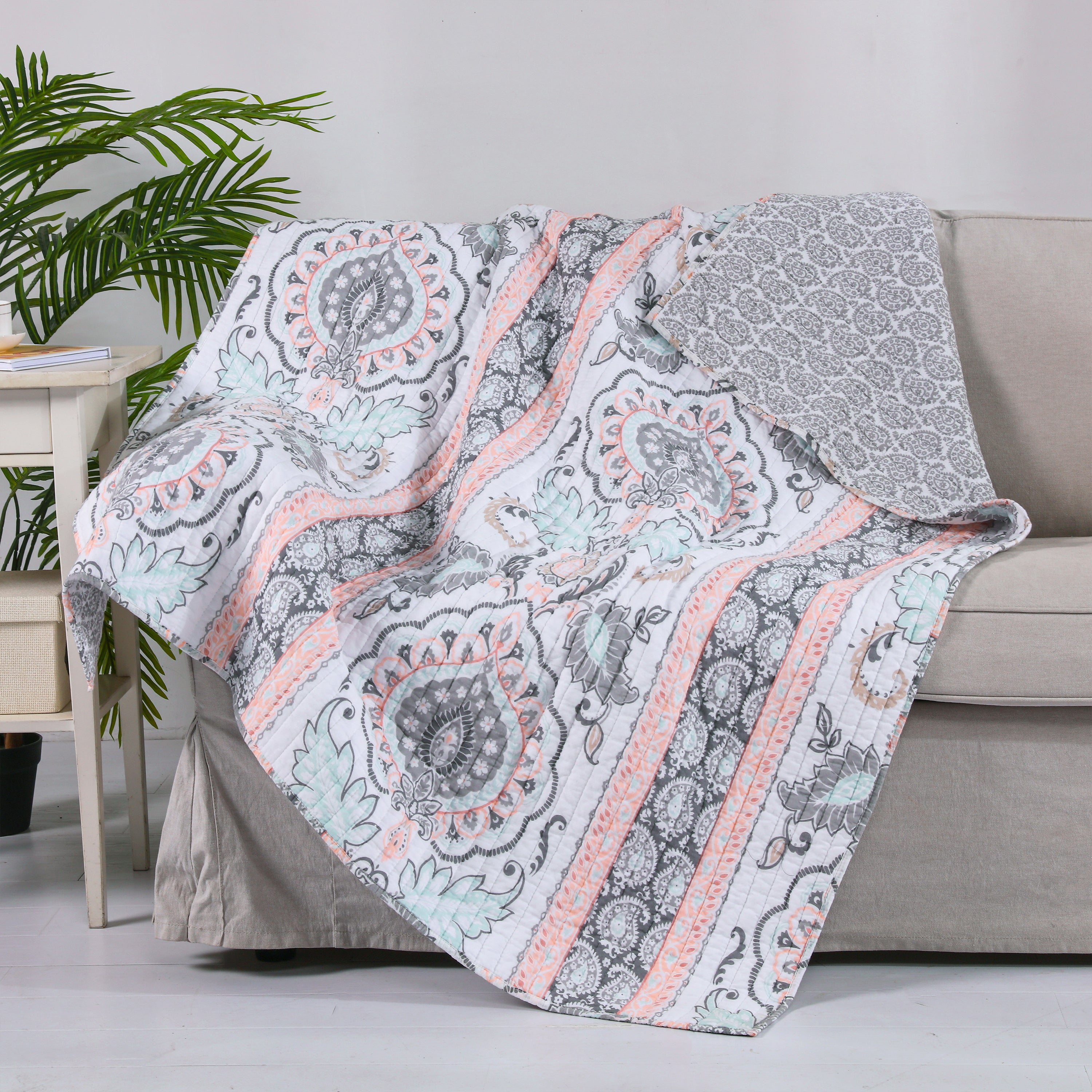 Levtex Home Darcy Quilted Throw Throws