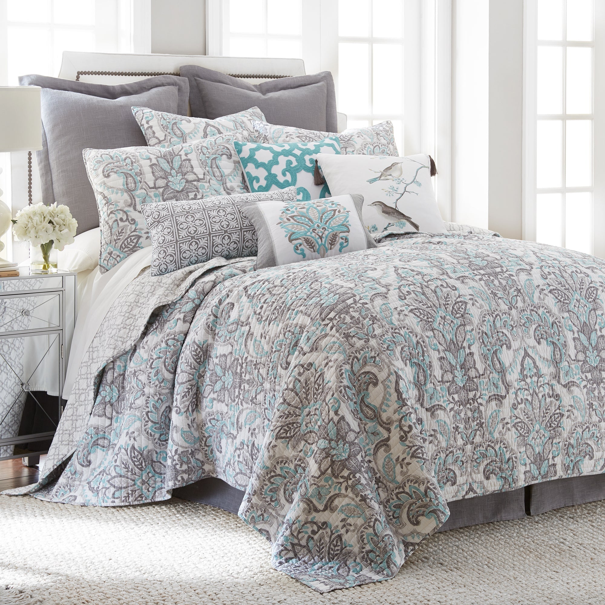 Levtex Home Legacy Towel Stitch Pillow Decorative Pillows