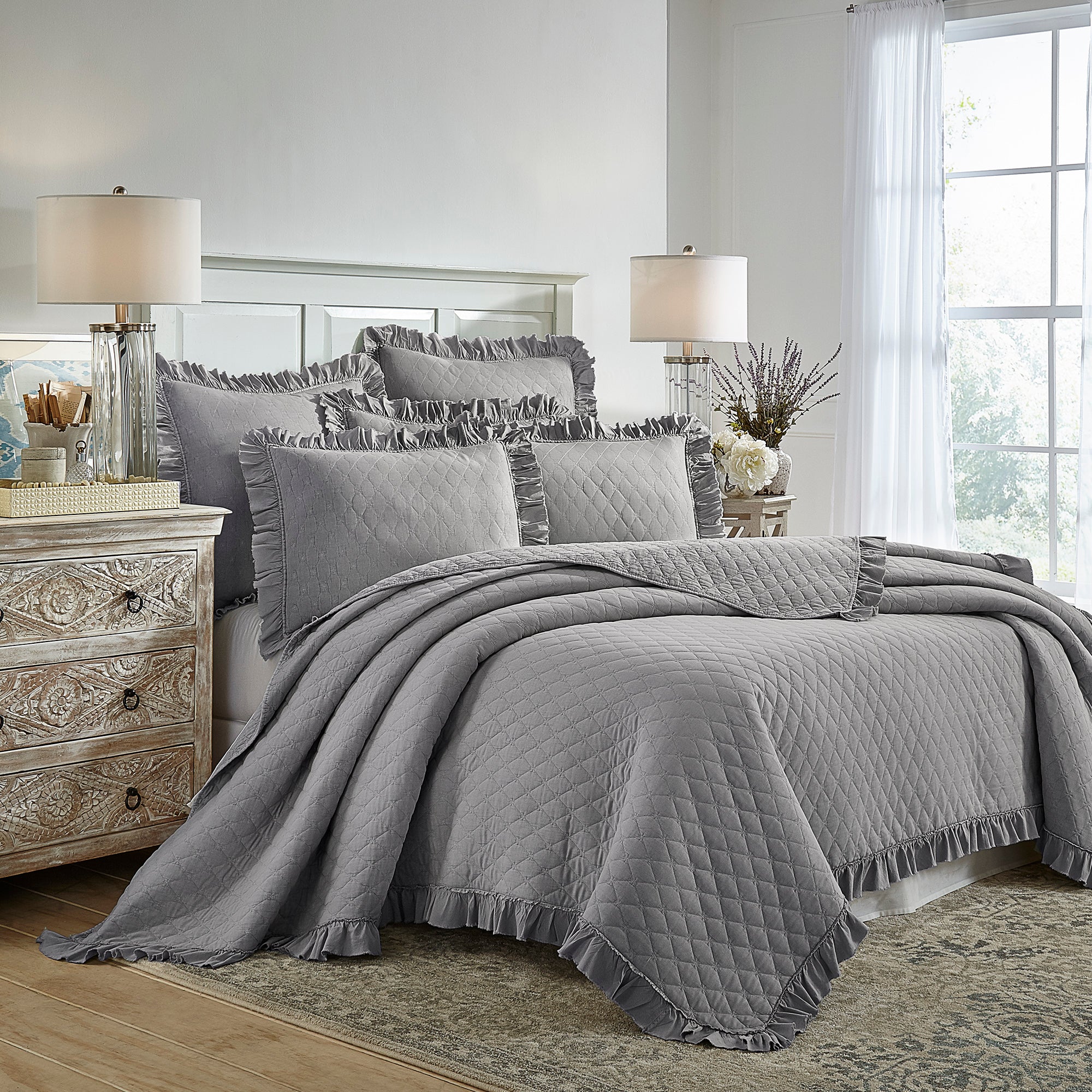 Levtex Home Stonewash Grey Quilt Set Quilts