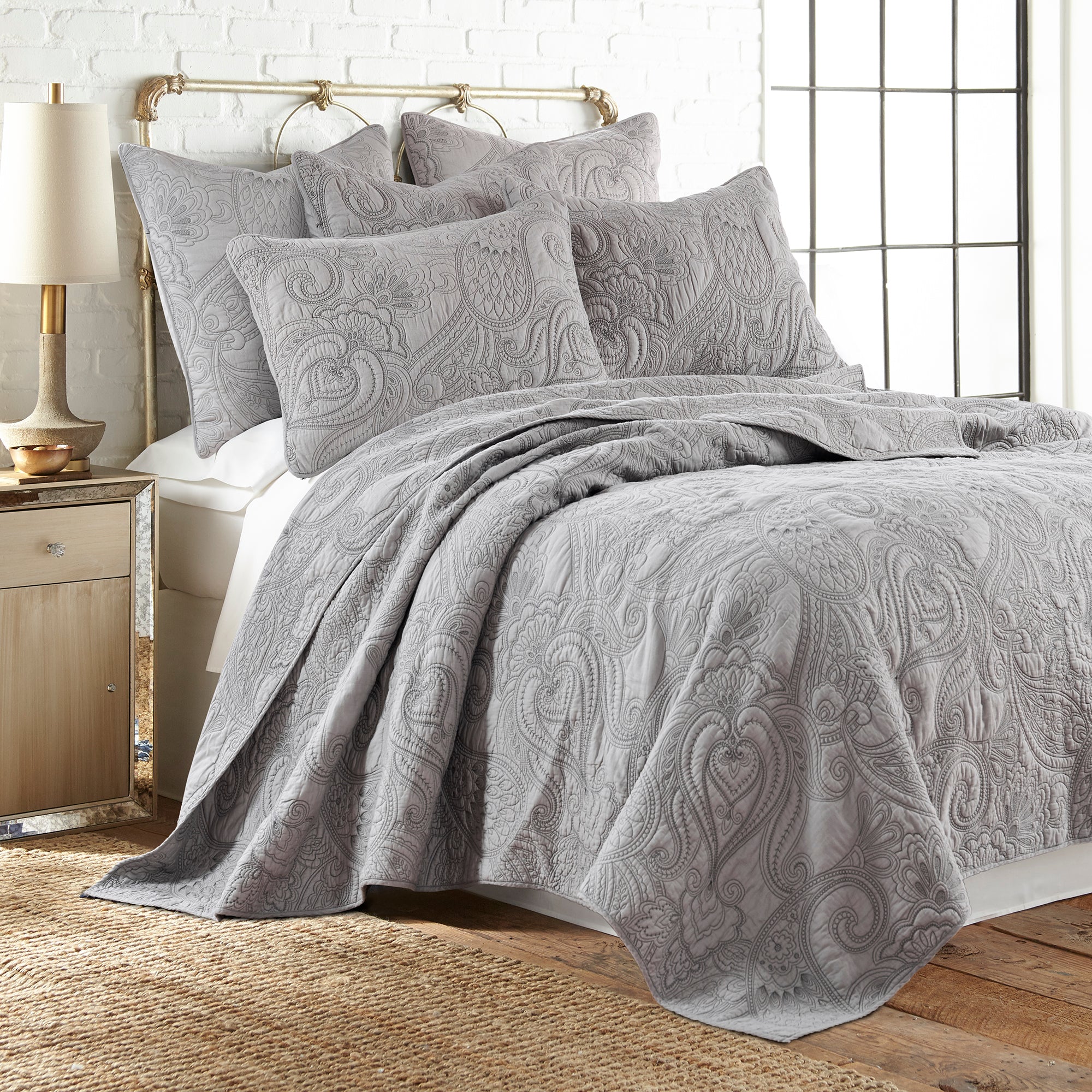 Levtex Home Perla Grey Quilt Set Quilts