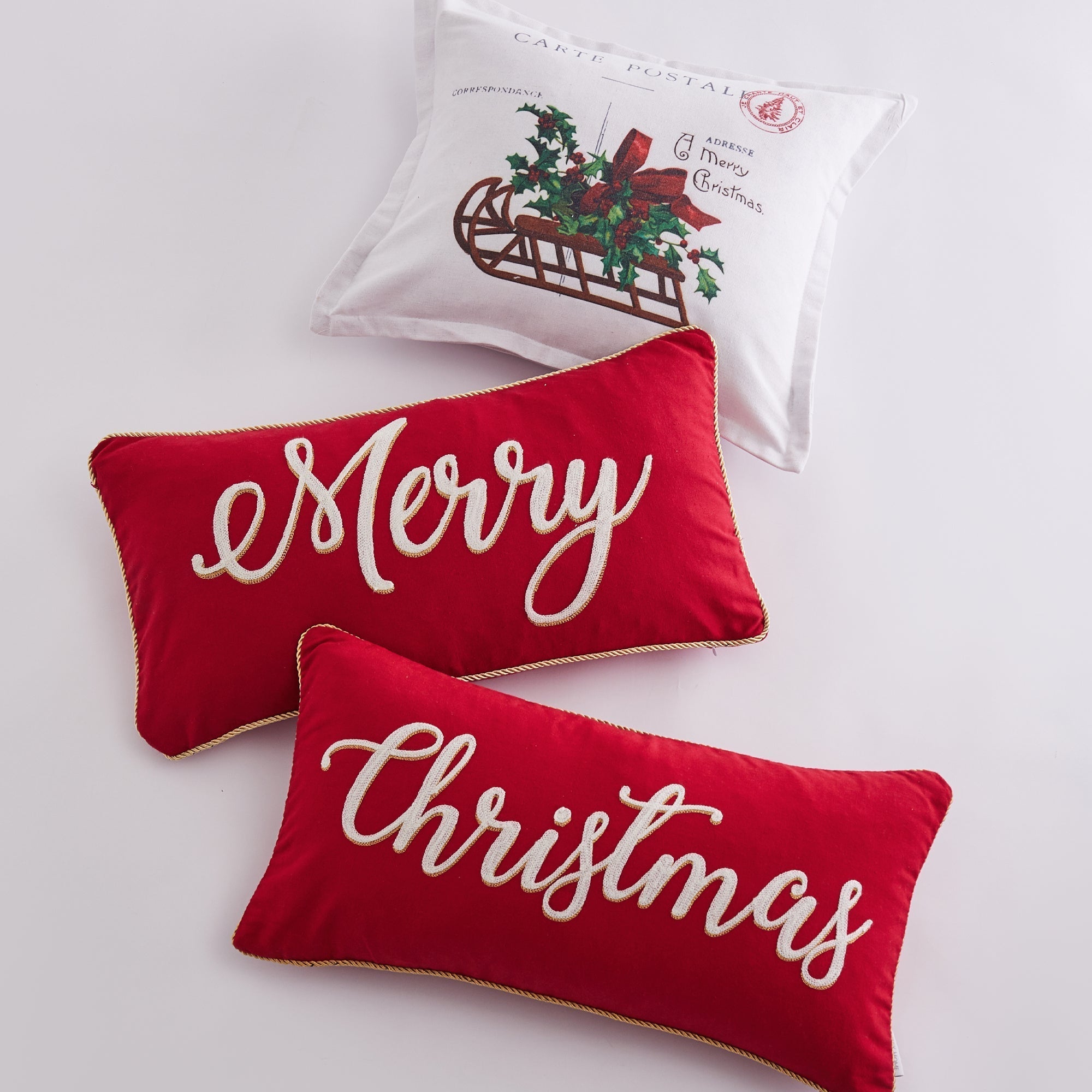 Levtex Home Yuletide Merry Pillow Decorative Pillows
