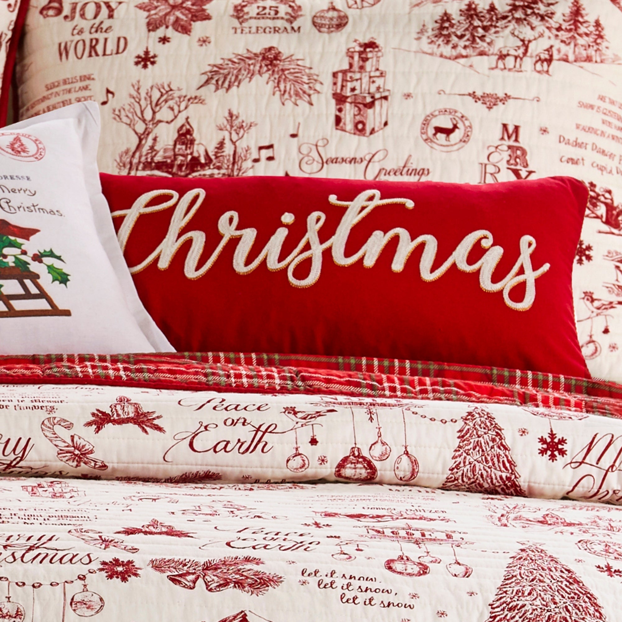 Levtex Home Yuletide Christmas Pillow Decorative Pillows