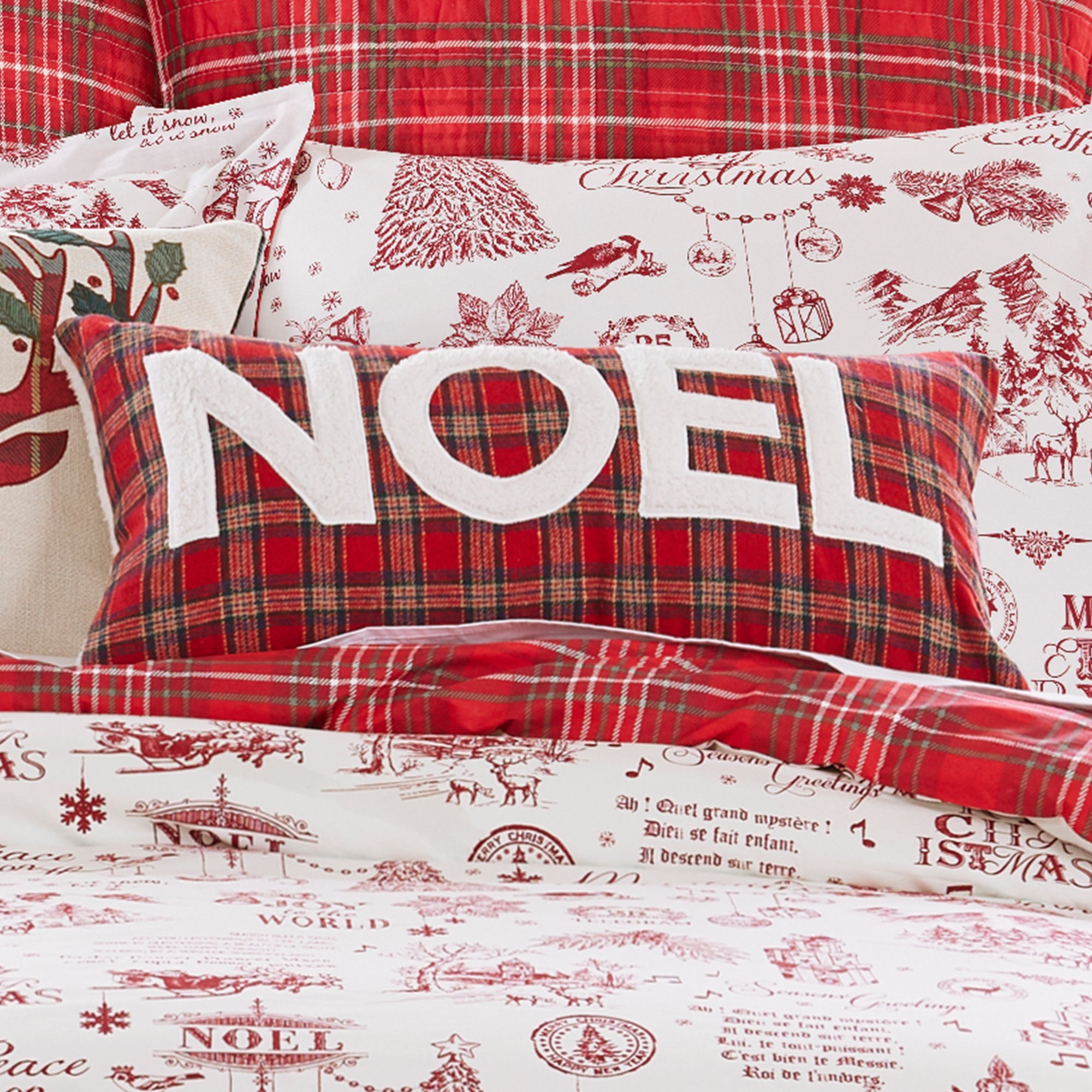 Levtex Home Yuletide Noel Pillow Decorative Pillows