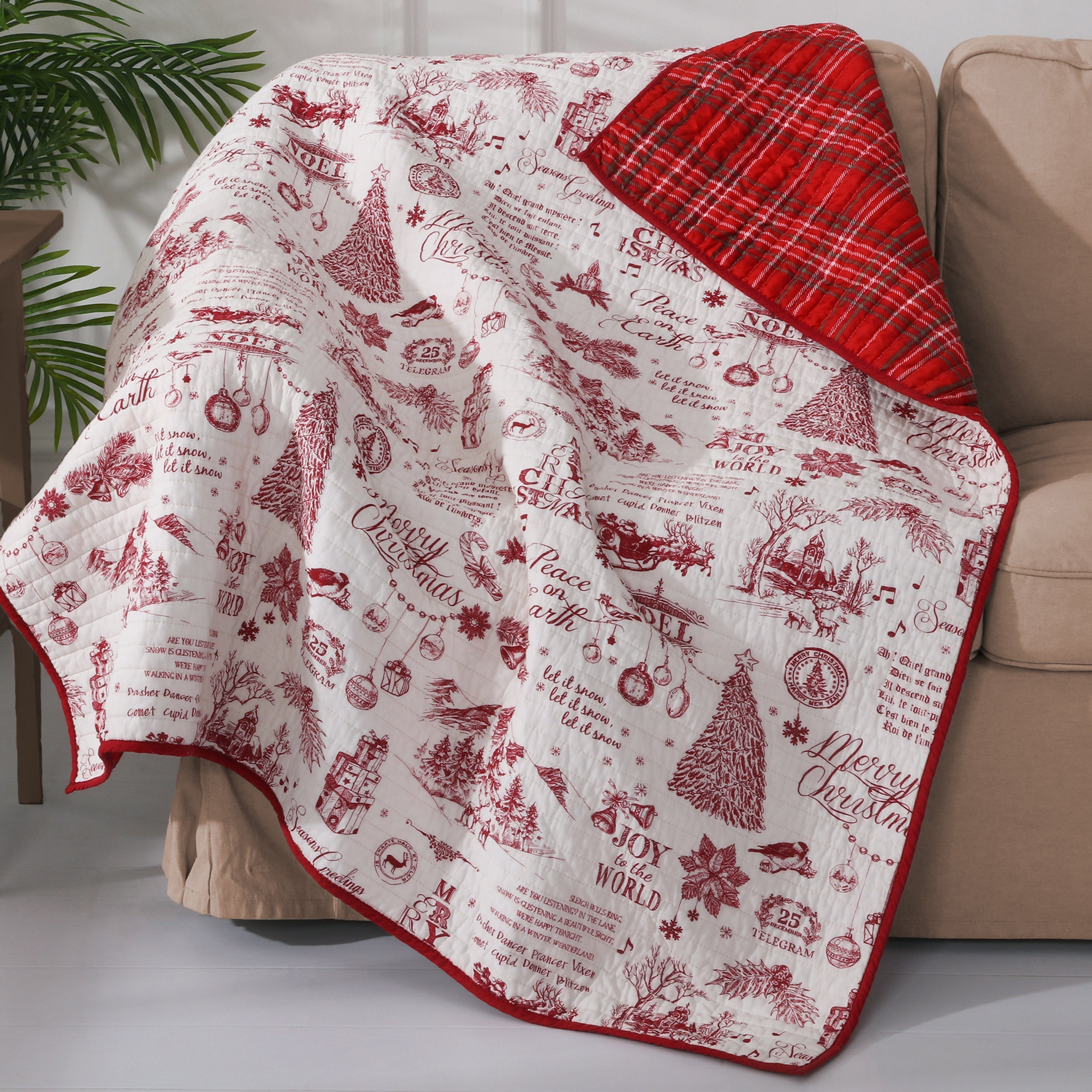 Levtex Home Yuletide Quilted Throw Throws